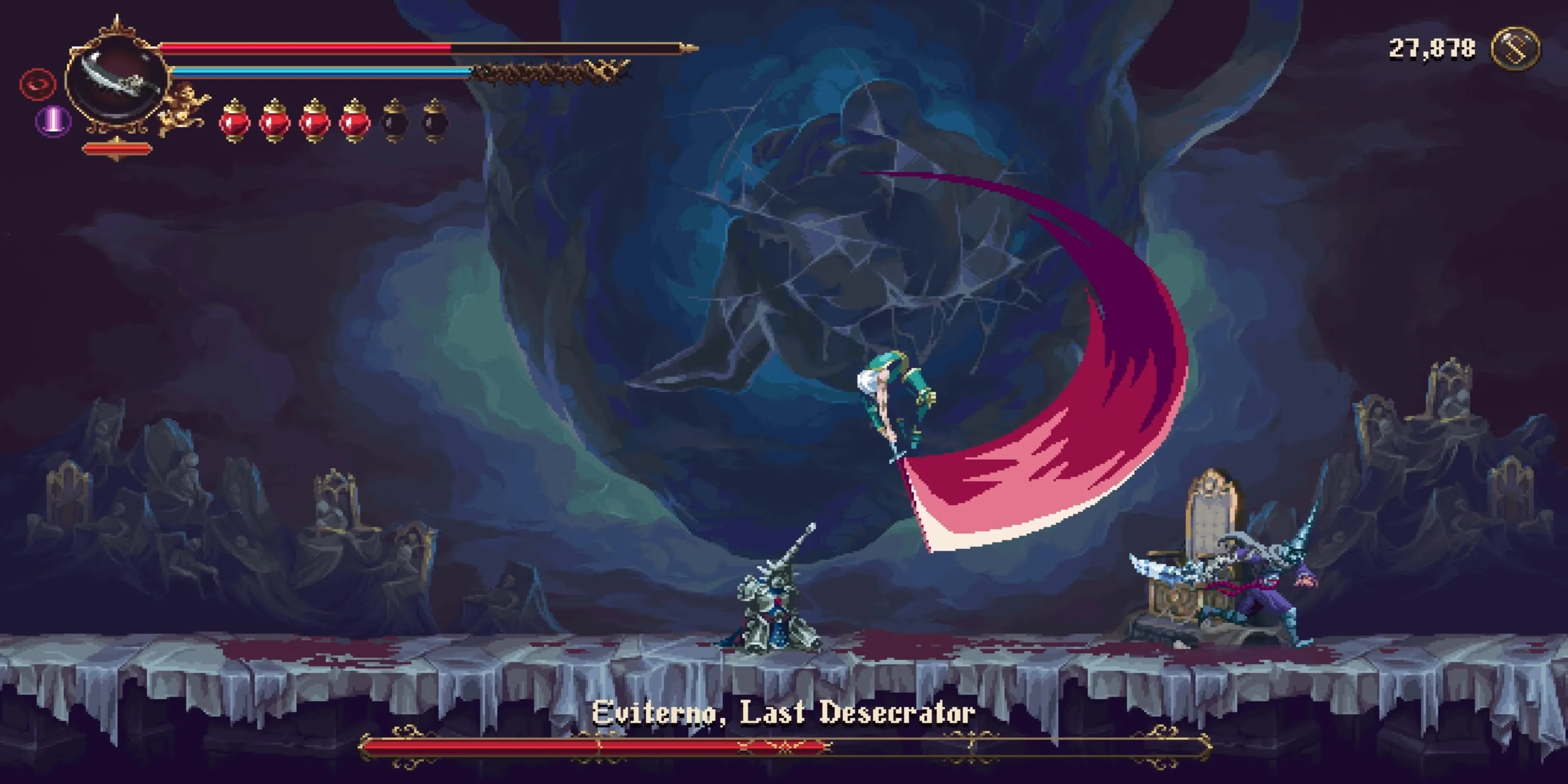 Trùm Eviterno đầy thử thách trong game Blasphemous 2