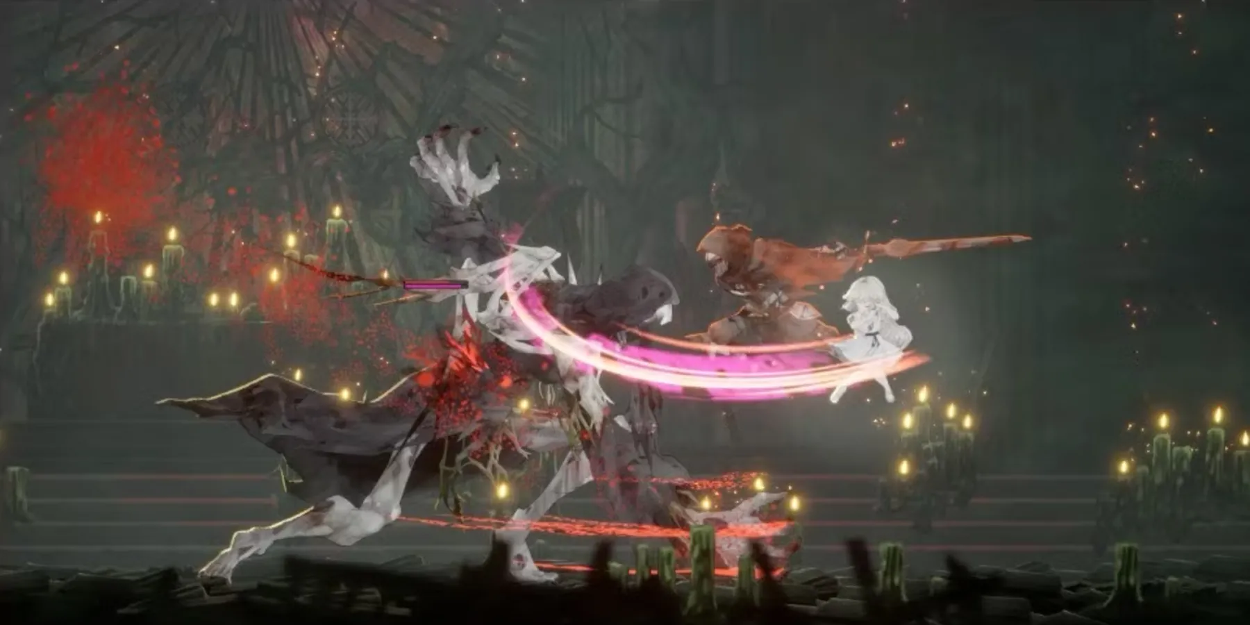 Trùm Guardian Siegrid biến đổi trong Ender Lilies Quietus of the Knights