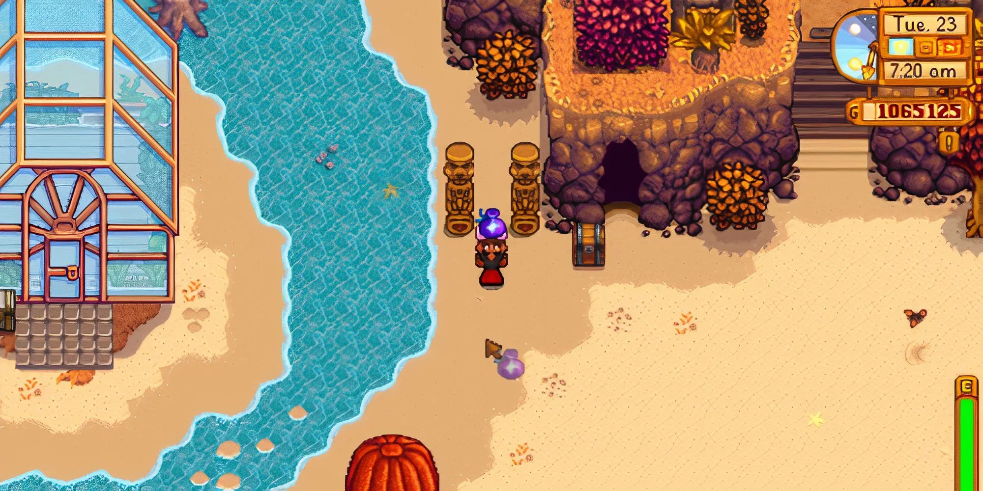Vật phẩm Bụi Tiên (Fairy Dust) trong Stardew Valley, dùng để hoàn thành máy chế tạo ngay lập tức.