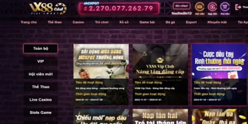 Casino Vx88 – Sân chơi đỉnh cao, uy tín hàng đầu hiện nay