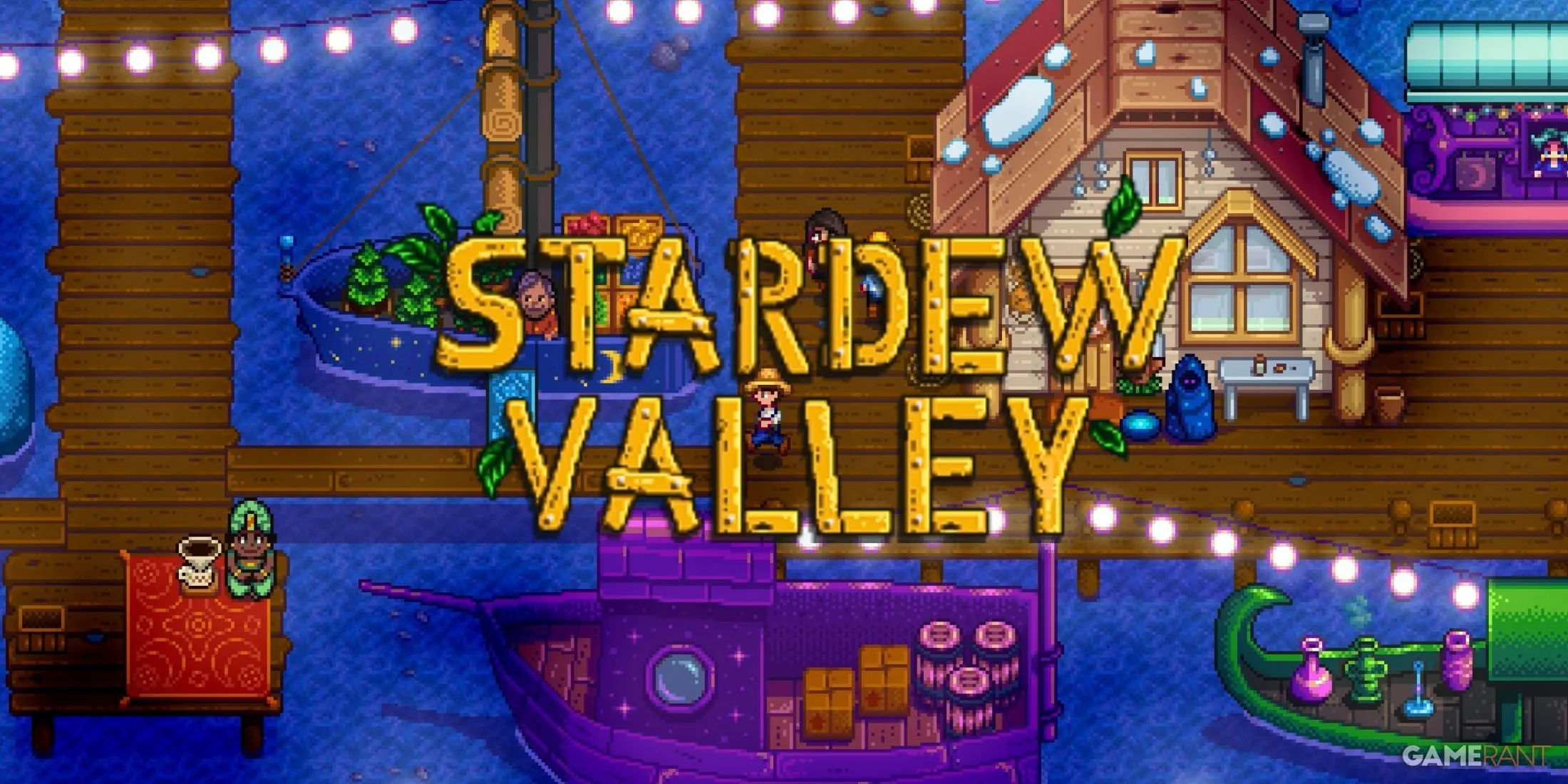 Hình ảnh cảnh bến tàu trong game Stardew Valley
