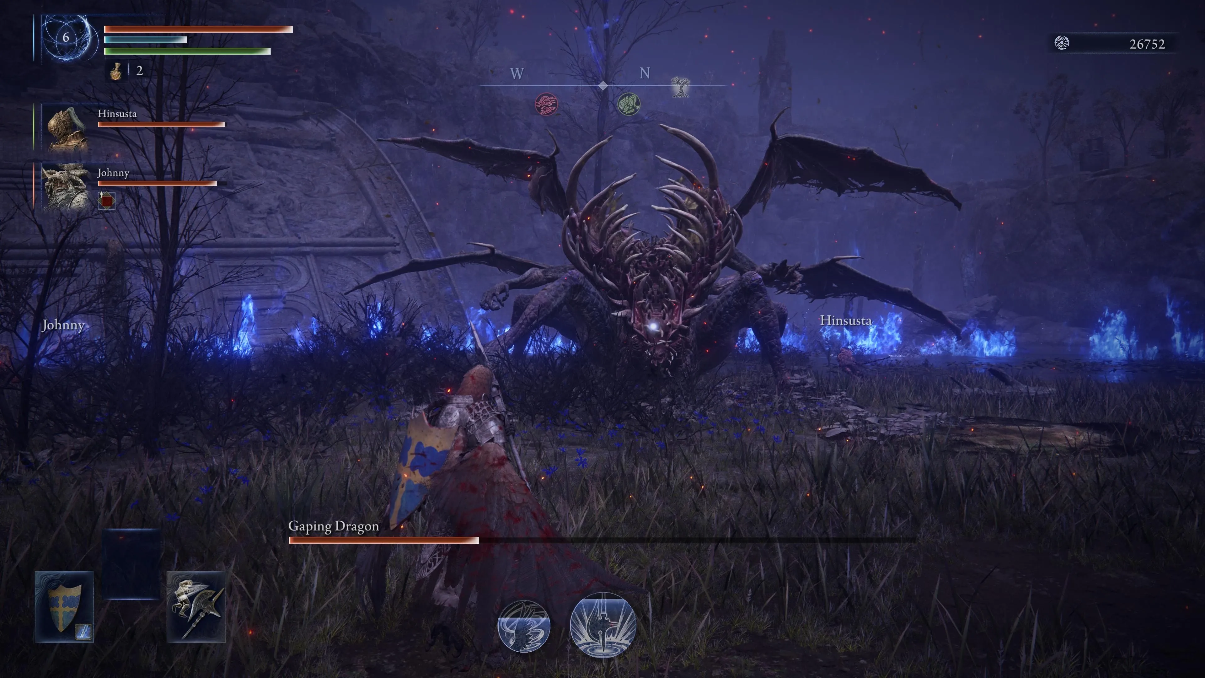Trận đấu boss Gaping Dragon trong Elden Ring Nightreign