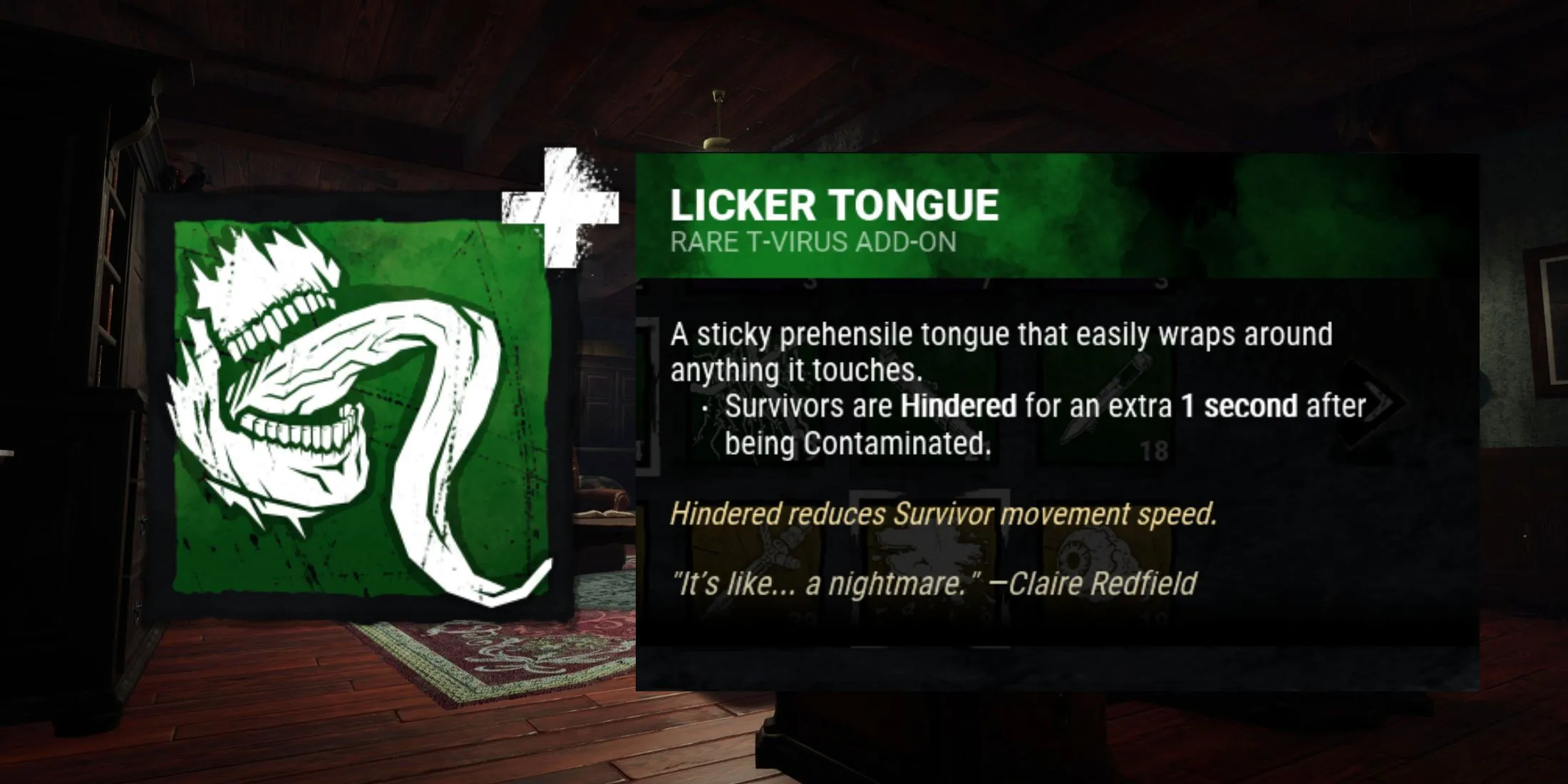 Add-on Licker Tongue giúp Nemesis làm chậm đối thủ hiệu quả hơn trong DBD