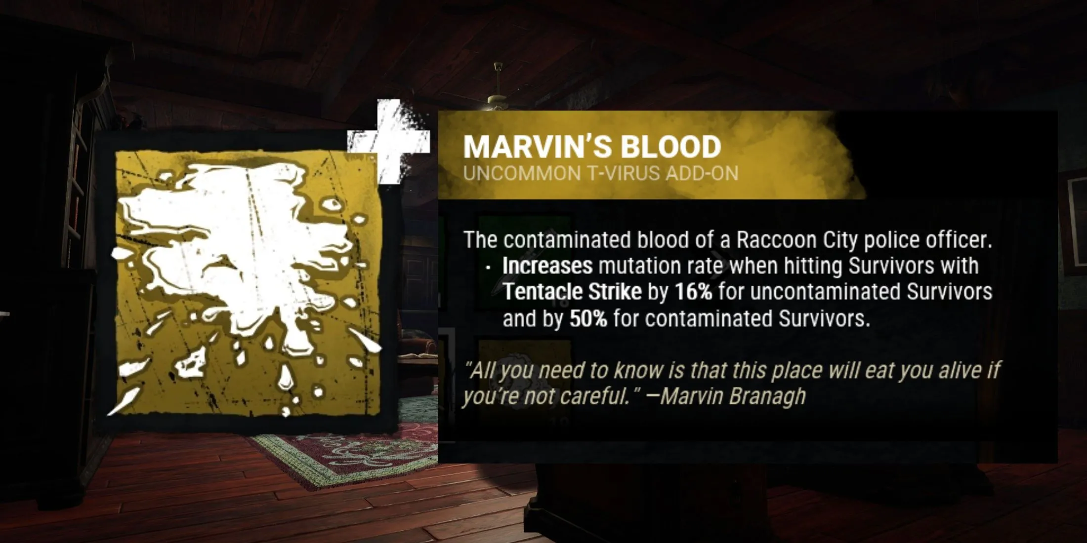 Add-on Marvin's Blood giúp Nemesis tăng Mutation Rate nhanh chóng trong Dead by Daylight