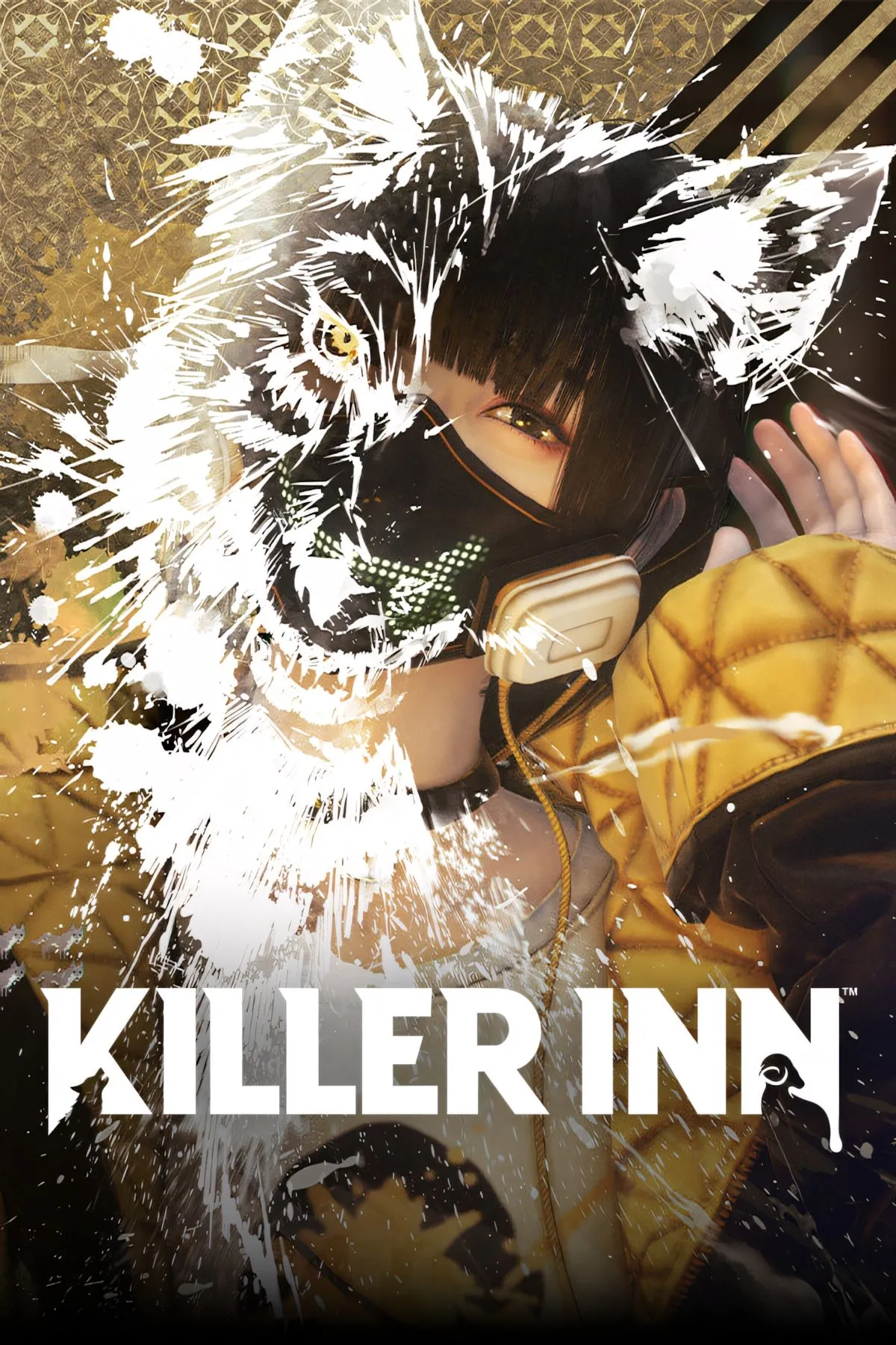 Ảnh bìa chính thức của game Killer Inn với logo và các nhân vật mang phong cách gothic, thể hiện không khí bí ẩn và căng thẳng của trò chơi suy luận xã hội này.
