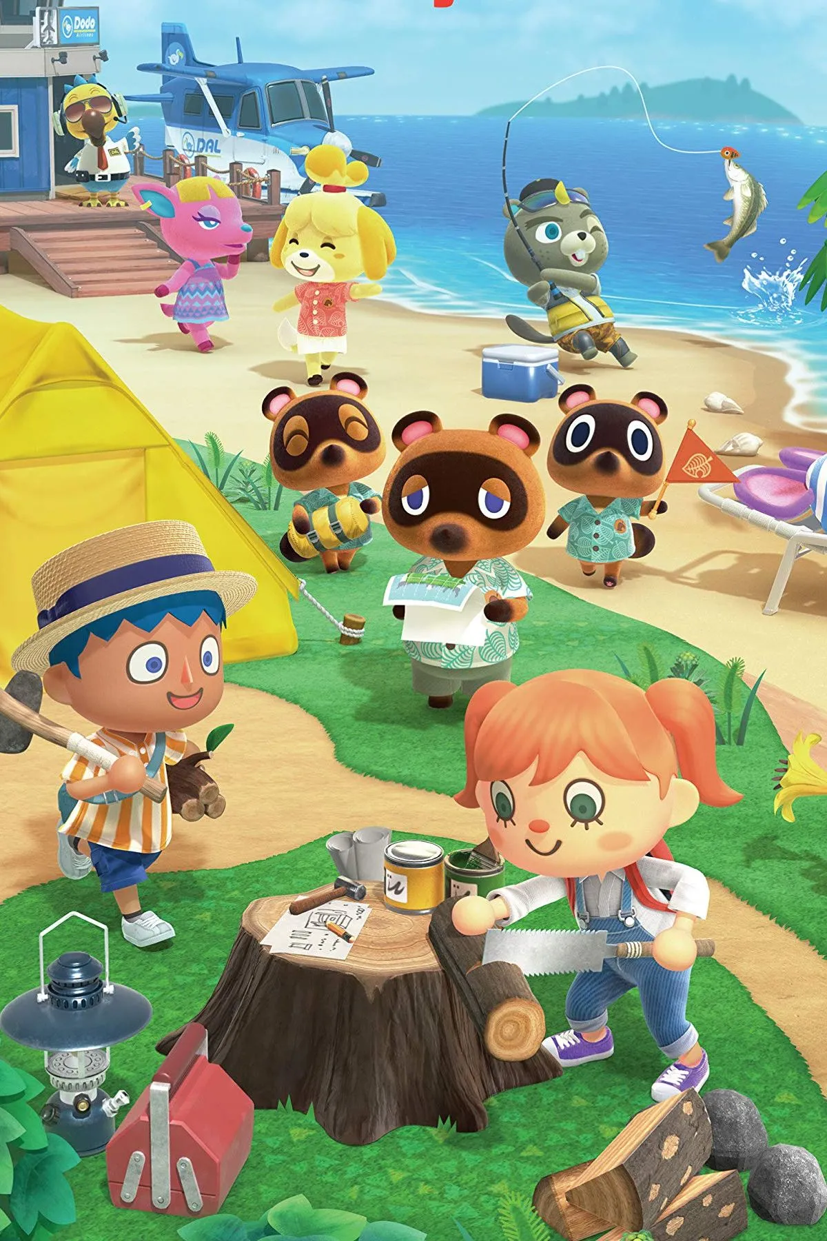 Bìa game Animal Crossing: New Horizons, tựa game mô phỏng cuộc sống trên đảo hoang