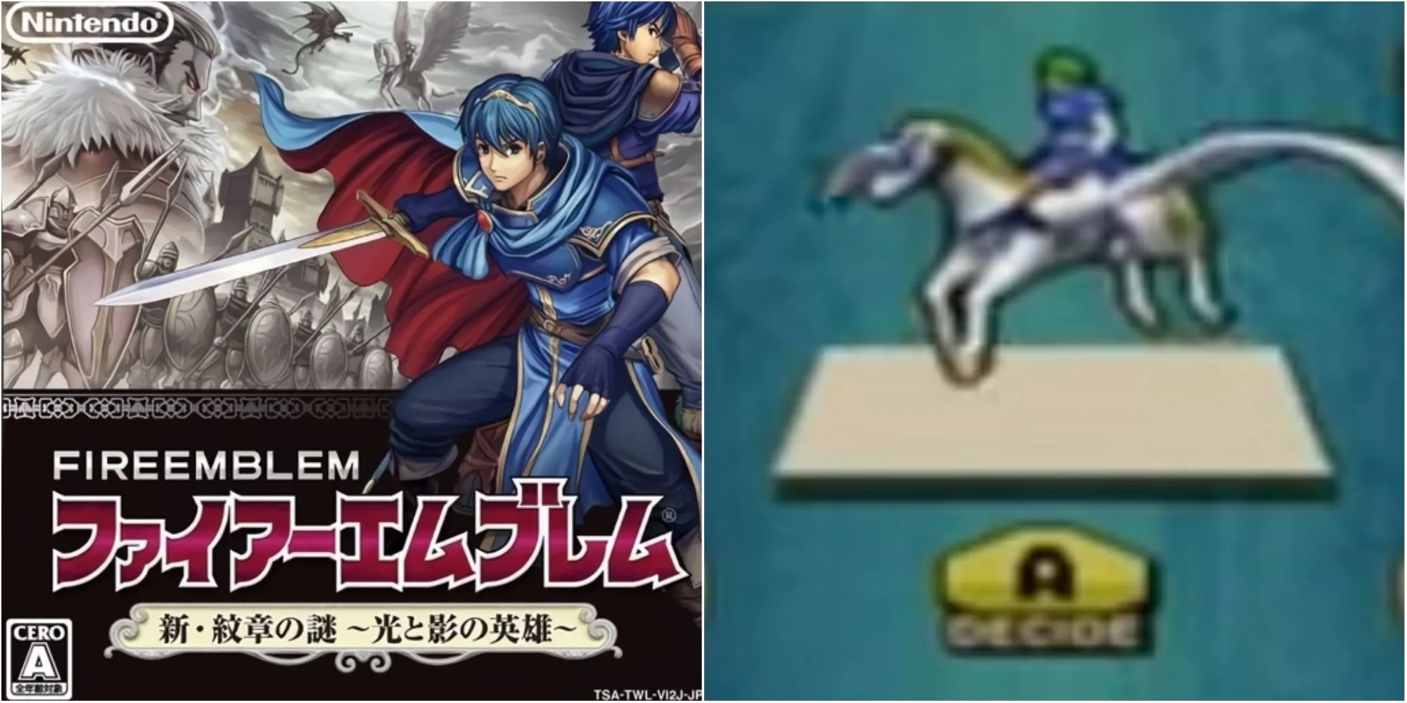 Bìa game Fire Emblem: New Mystery Of The Emblem cùng nhân vật Kris, tân binh gây tranh cãi.