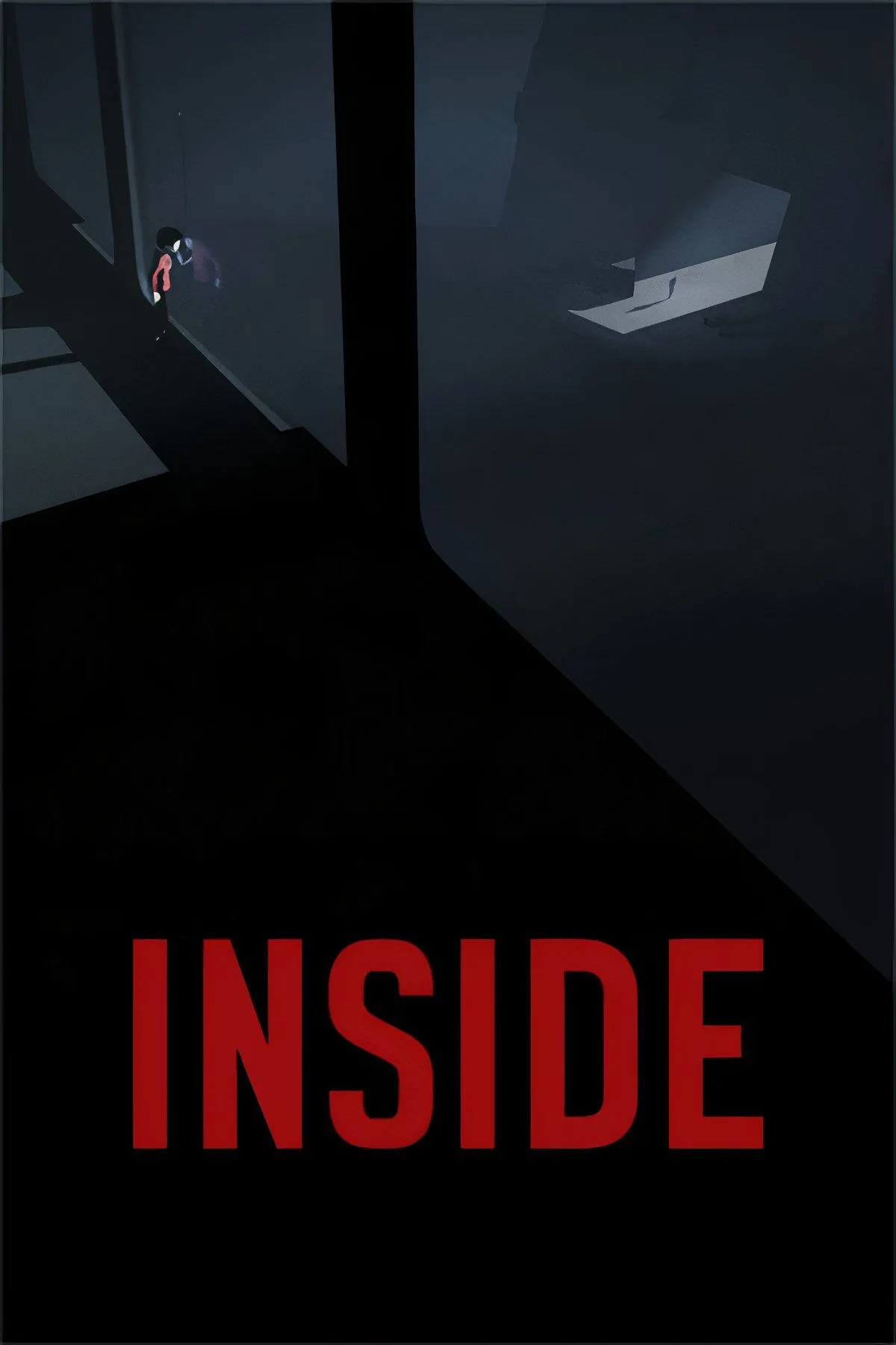 Bìa game Inside, thể hiện cậu bé cô độc giữa một thế giới đầy bí ẩn.
