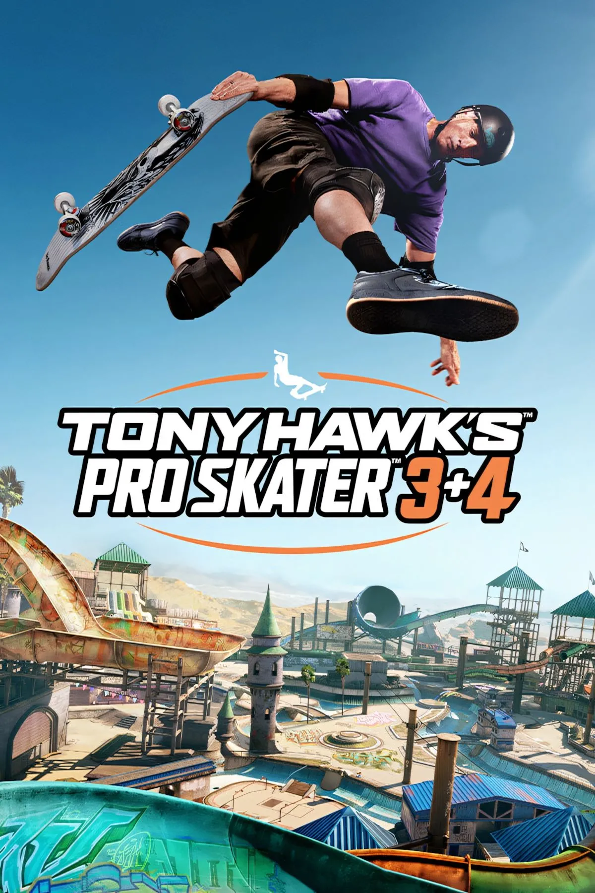 Bìa game Tony Hawk's Pro Skater 3 + 4 với thiết kế biểu tượng của series trượt ván huyền thoại