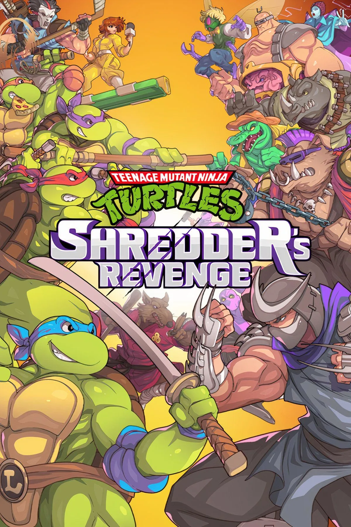Bốn anh em Ninja Rùa cùng Splinter chiến đấu chống lại kẻ thù trong Teenage Mutant Ninja Turtles Shredder's Revenge