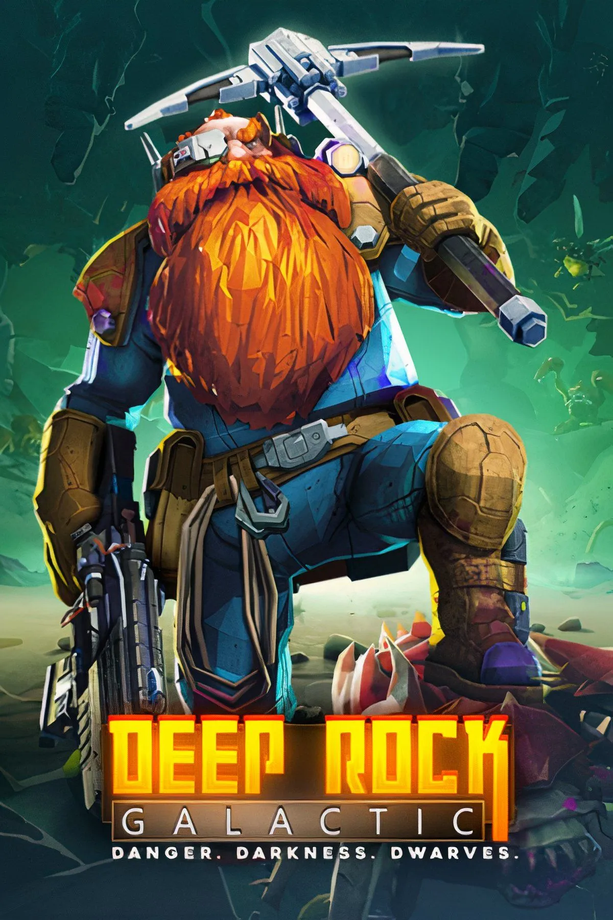 Các thợ lùn khai thác khoáng sản trong Deep Rock Galactic với thiết bị và vũ khí đặc trưng