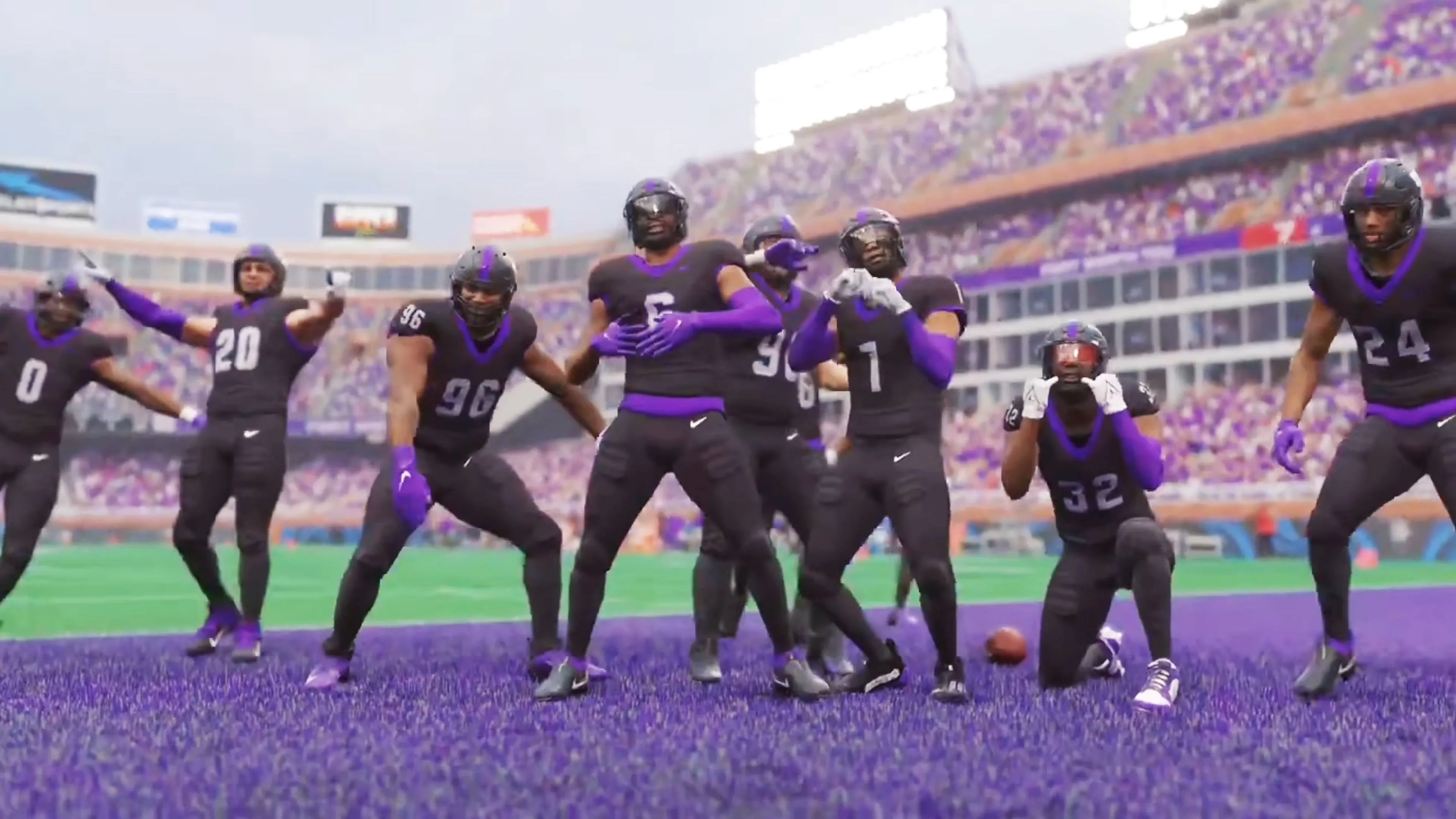 Cầu thủ chuẩn bị ném bóng trong College Football 26
