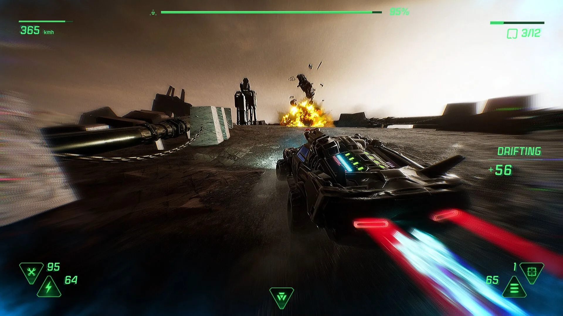 Chiếc xe di chuyển trong thế giới hậu tận thế của Fatal Run 2089