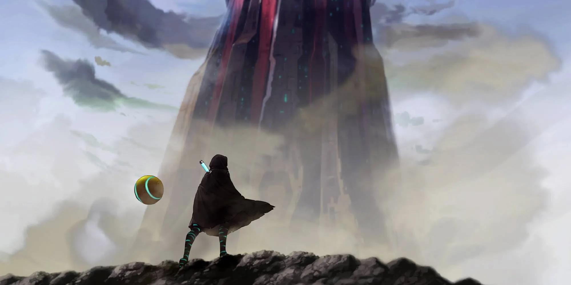 Chiến binh bóng tối đối mặt với tháp đen trong Shadow Labyrinth