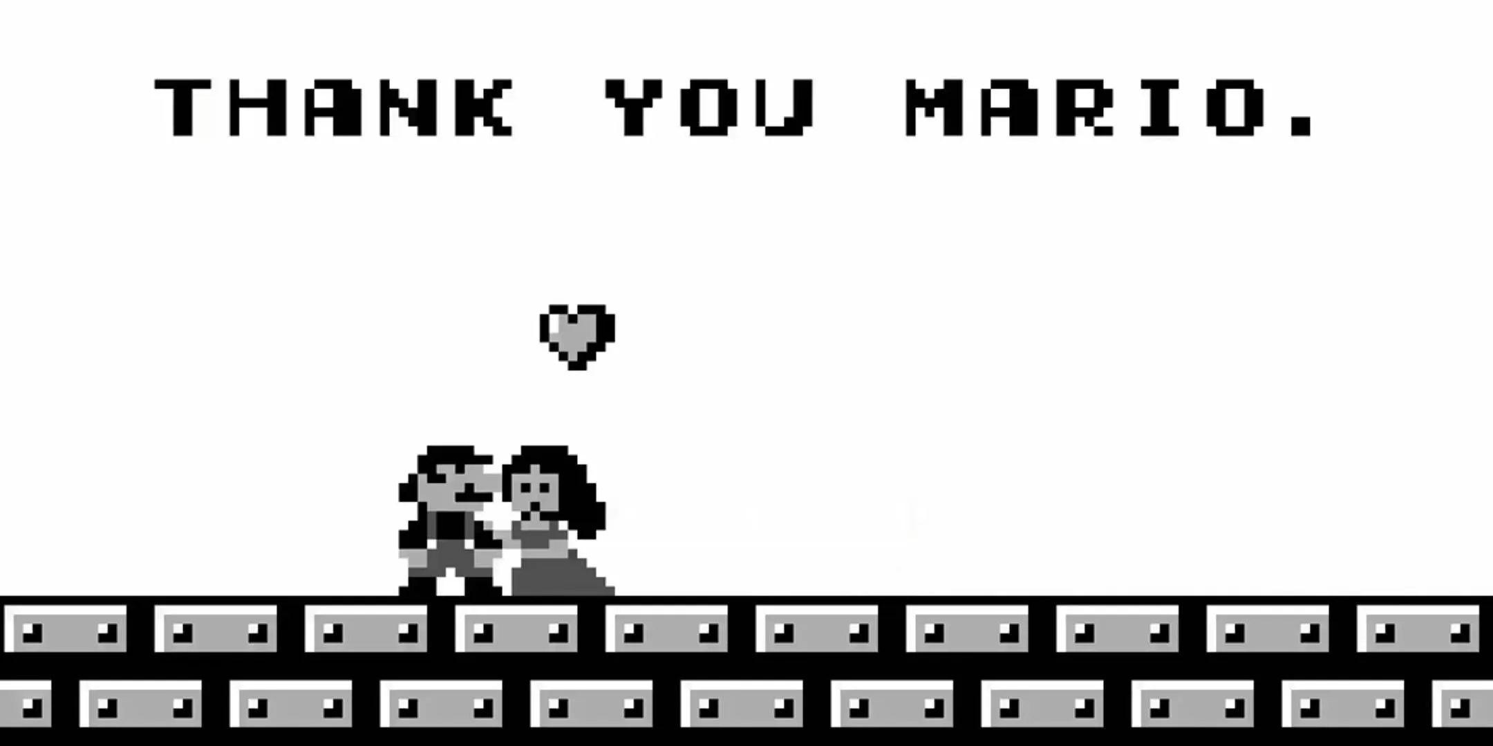 Công chúa Daisy cảm ơn Mario sau khi được giải cứu trong Super Mario Land, một trong những tựa game ra mắt của Game Boy.