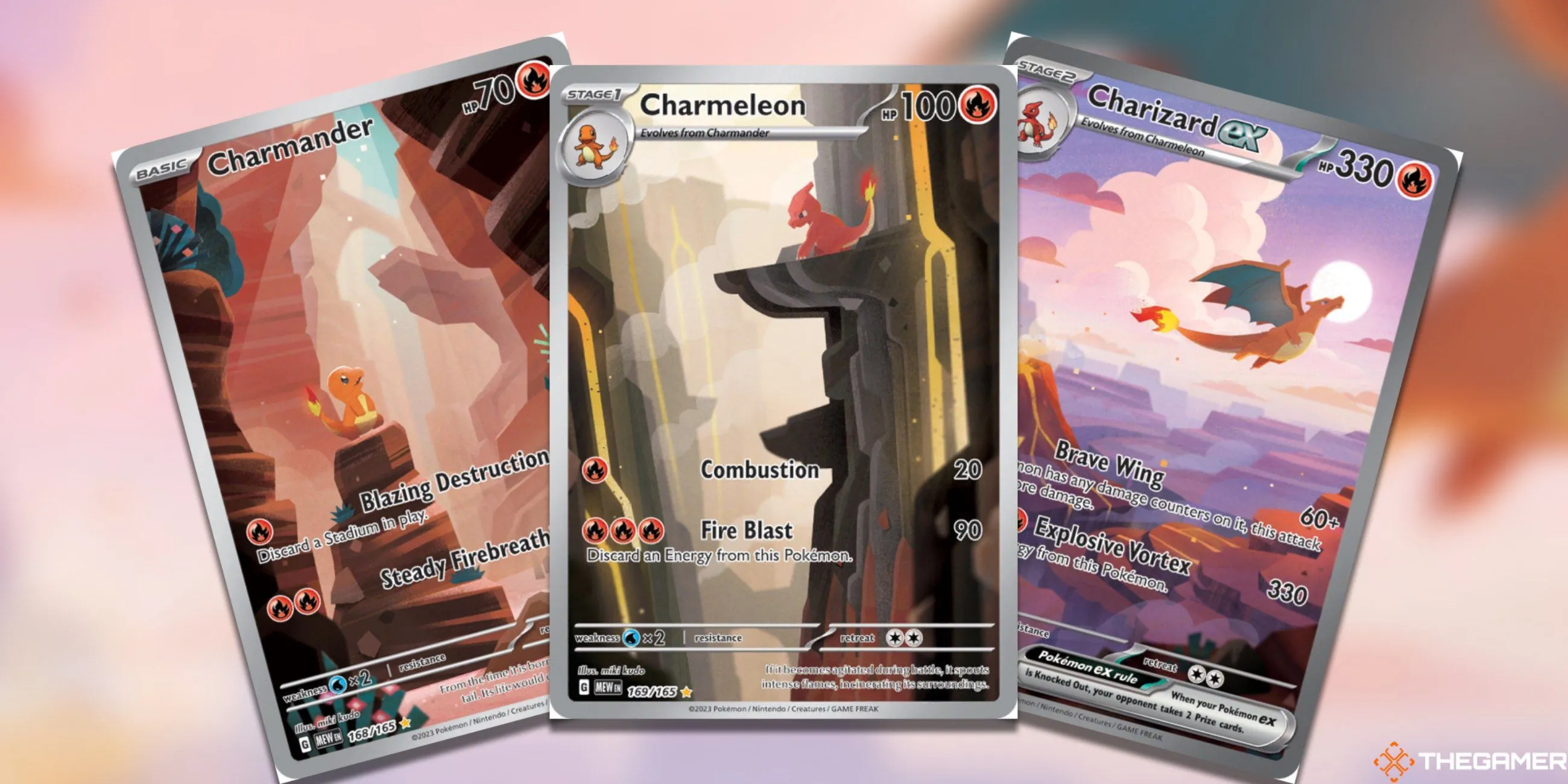 Dòng tiến hóa Charizard từ bộ 151 trong Pokemon TCG