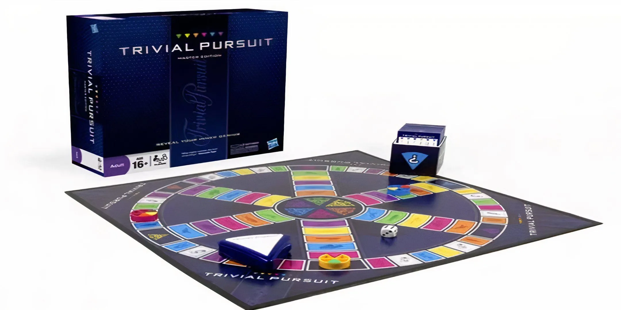 Game Trivial Pursuit với các quân cờ và bộ câu hỏi, game trí tuệ phổ biến