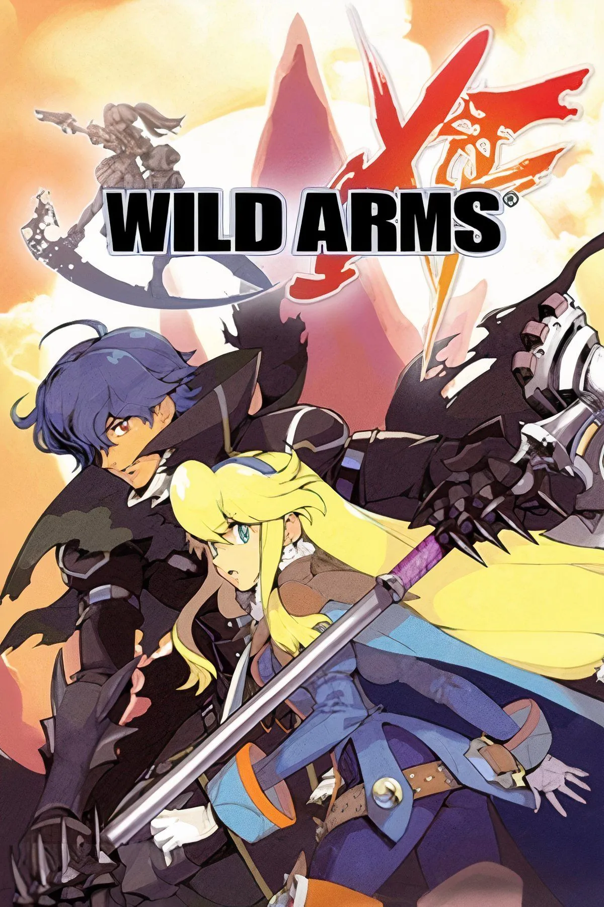 Giao diện chiến đấu của Wild Arms XF với các nhân vật và bản đồ chia ô lục giác