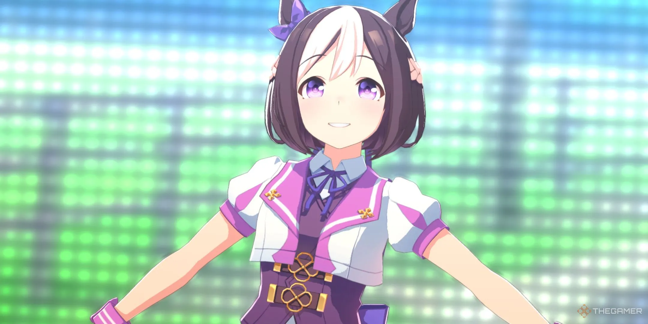 Góc cận cảnh nhân vật Special Week trong game Umamusume: Pretty Derby.