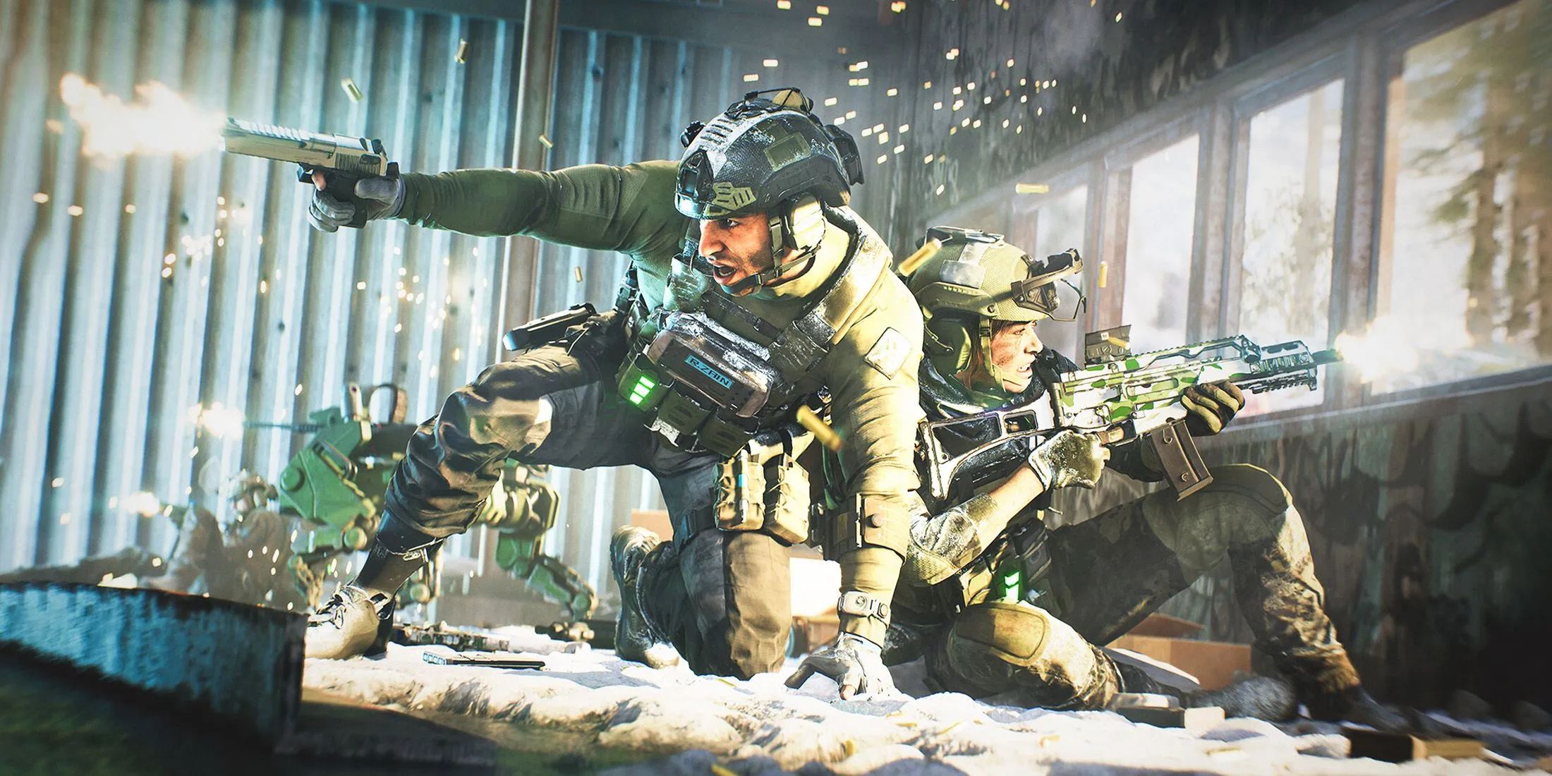 Hai đặc nhiệm bị áp đảo trong một trận chiến khốc liệt của Battlefield 2042, làm nổi bật những hạn chế về phá hủy môi trường mà phiên bản này gặp phải