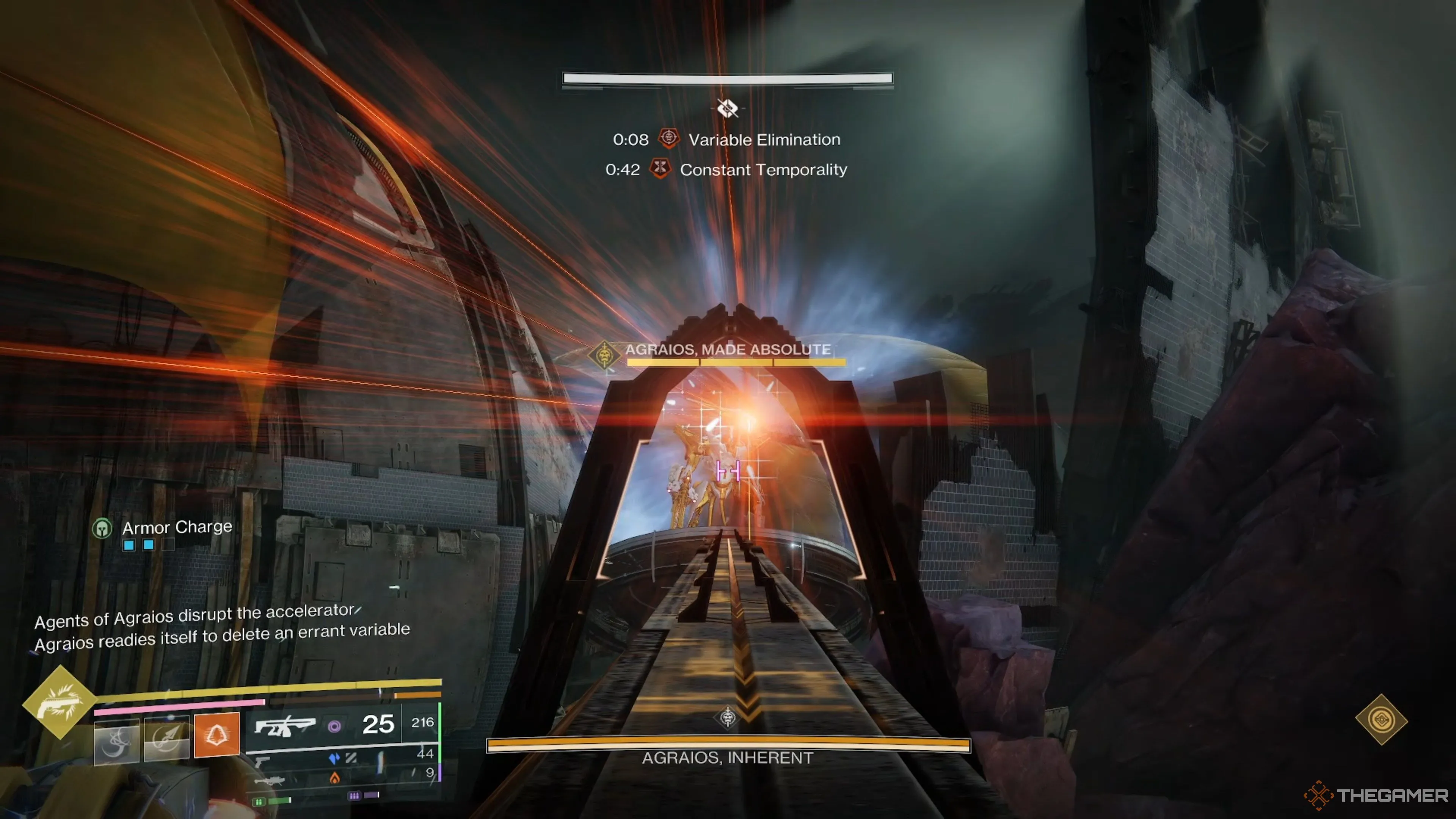 Hiệu ứng debuff Marked For Death từ Hobgoblin ở boss Agraios Destiny 2
