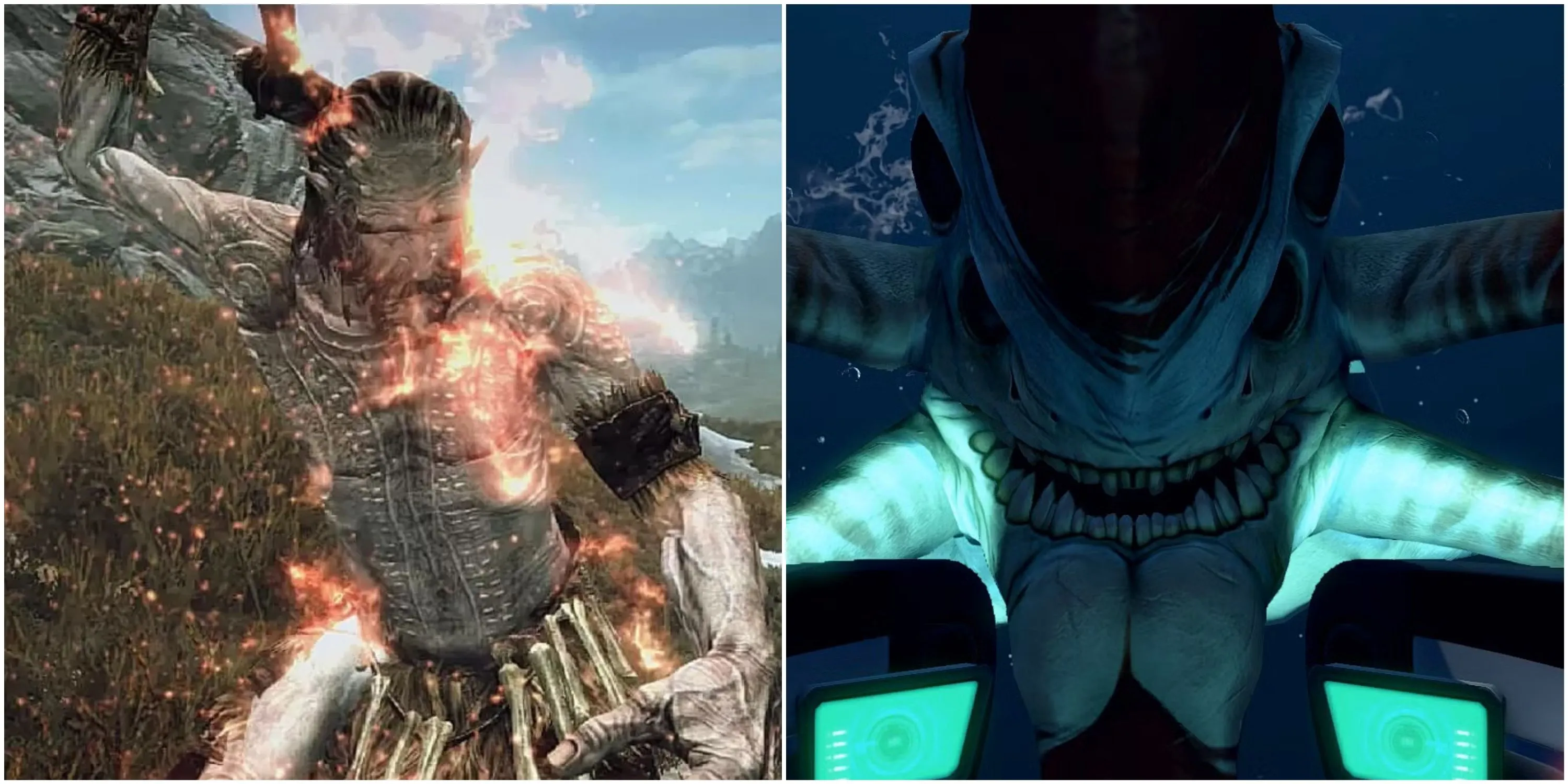Hình ảnh tổng hợp các tựa game thế giới mở VR sống động, mang đến trải nghiệm nhập vai chân thực với tai nghe VR Meta Quest 3.