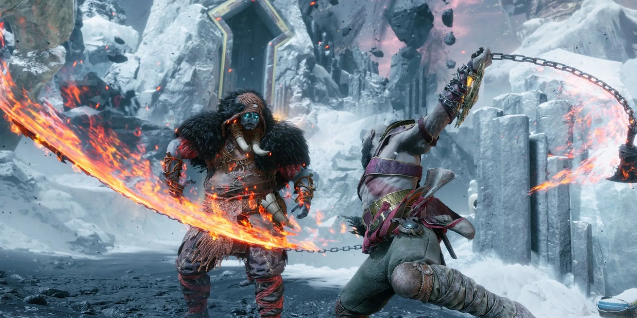 Kratos tung hoành Blades of Chaos trong trận chiến khốc liệt ở God of War Ragnarok
