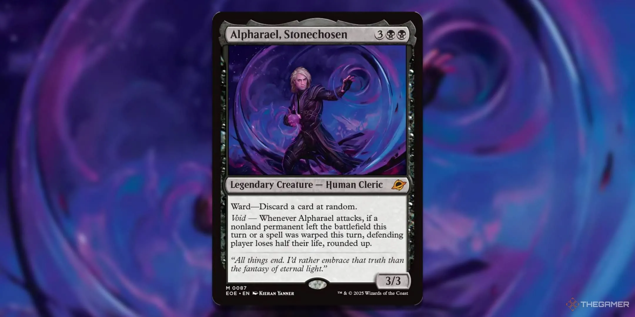 Lá bài Alpharael Stonechosen với hình ảnh nghệ thuật độc đáo trong Magic The Gathering Edge of Eternities