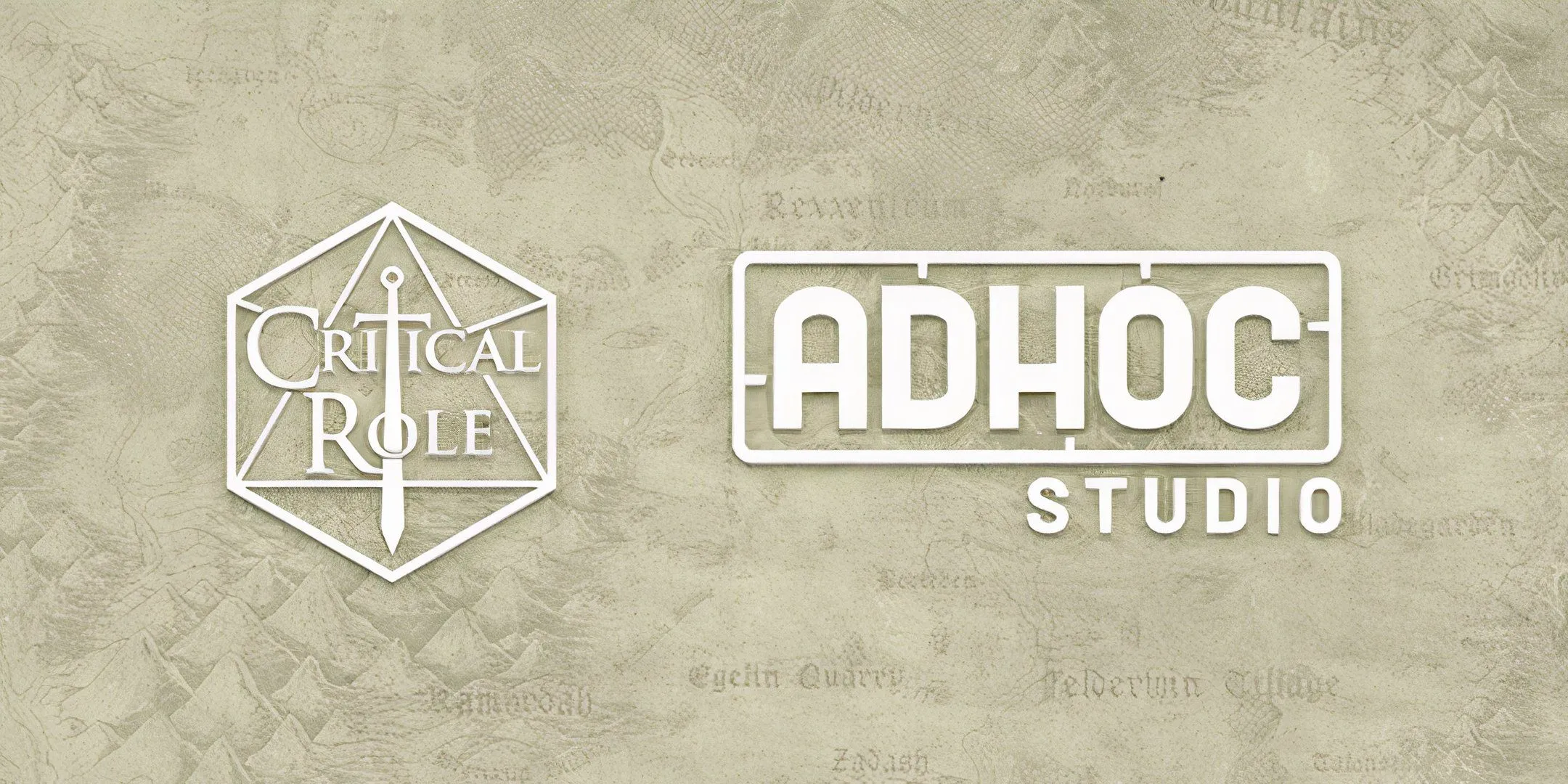 Logo Critical Role và AdHoc Studio cạnh nhau biểu tượng hợp tác