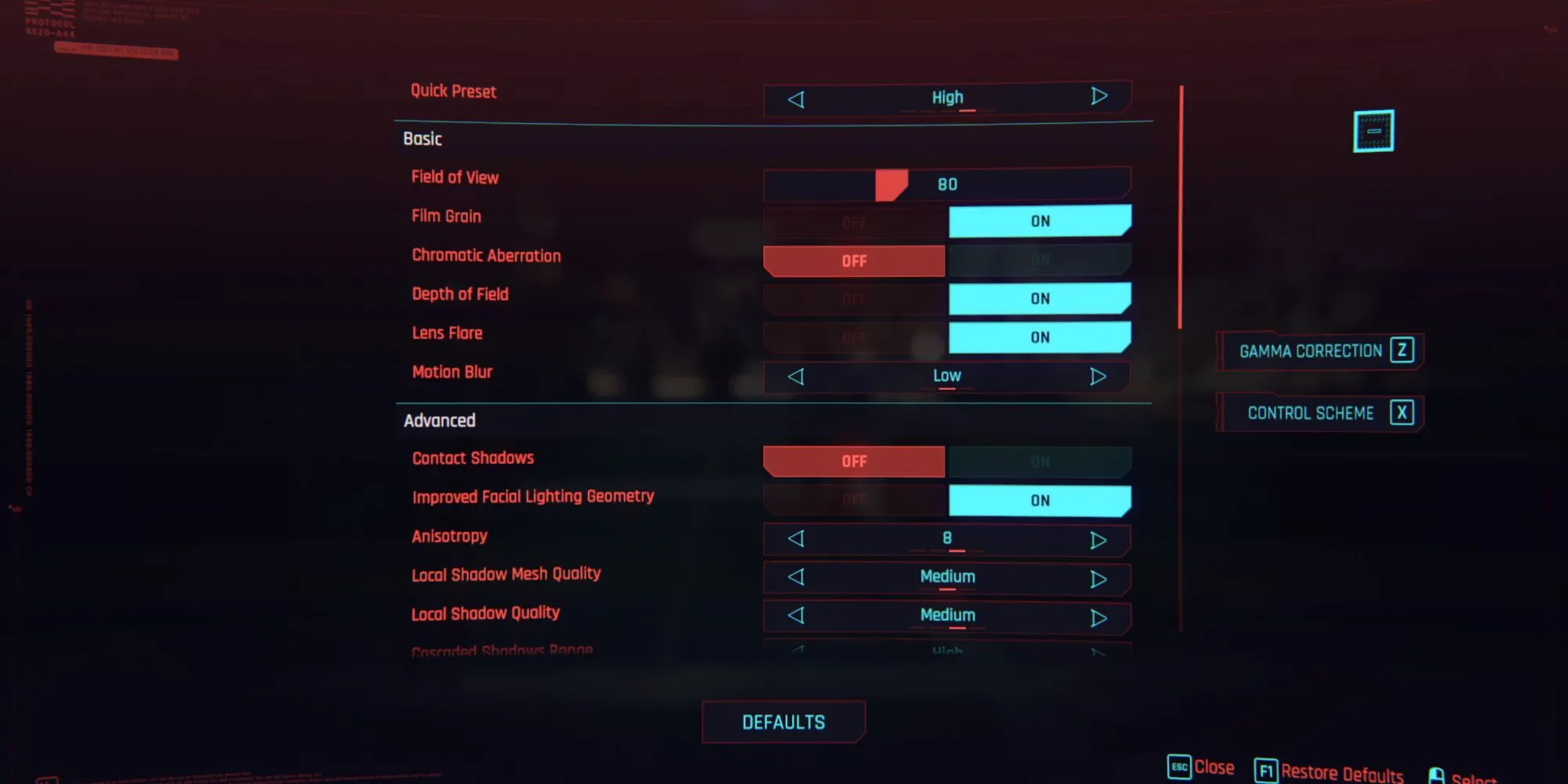 Màn hình cài đặt đồ họa chi tiết trong game Cyberpunk 2077 với nhiều tùy chọn như DLSS, Ray Tracing