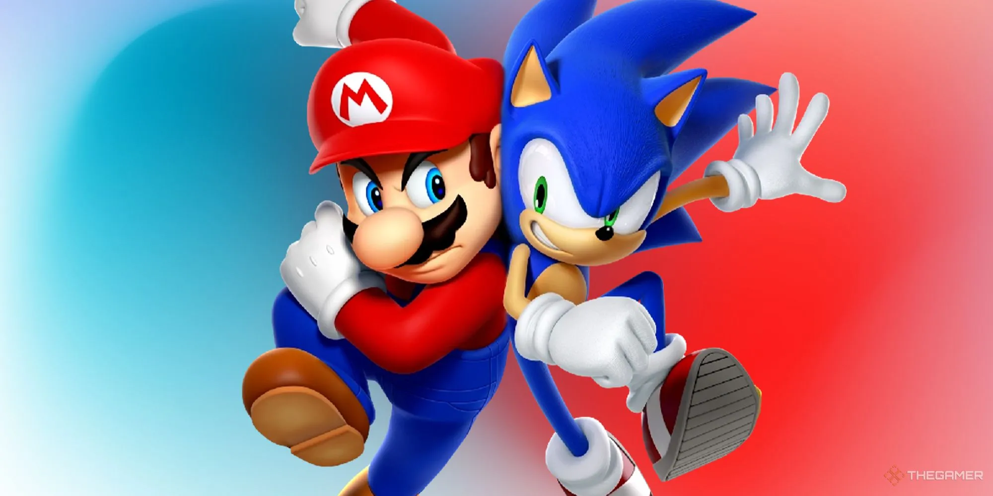 Mario và Sonic cùng nhau vượt chướng ngại vật, biểu tượng cho sự hợp tác trong series Olympic Games
