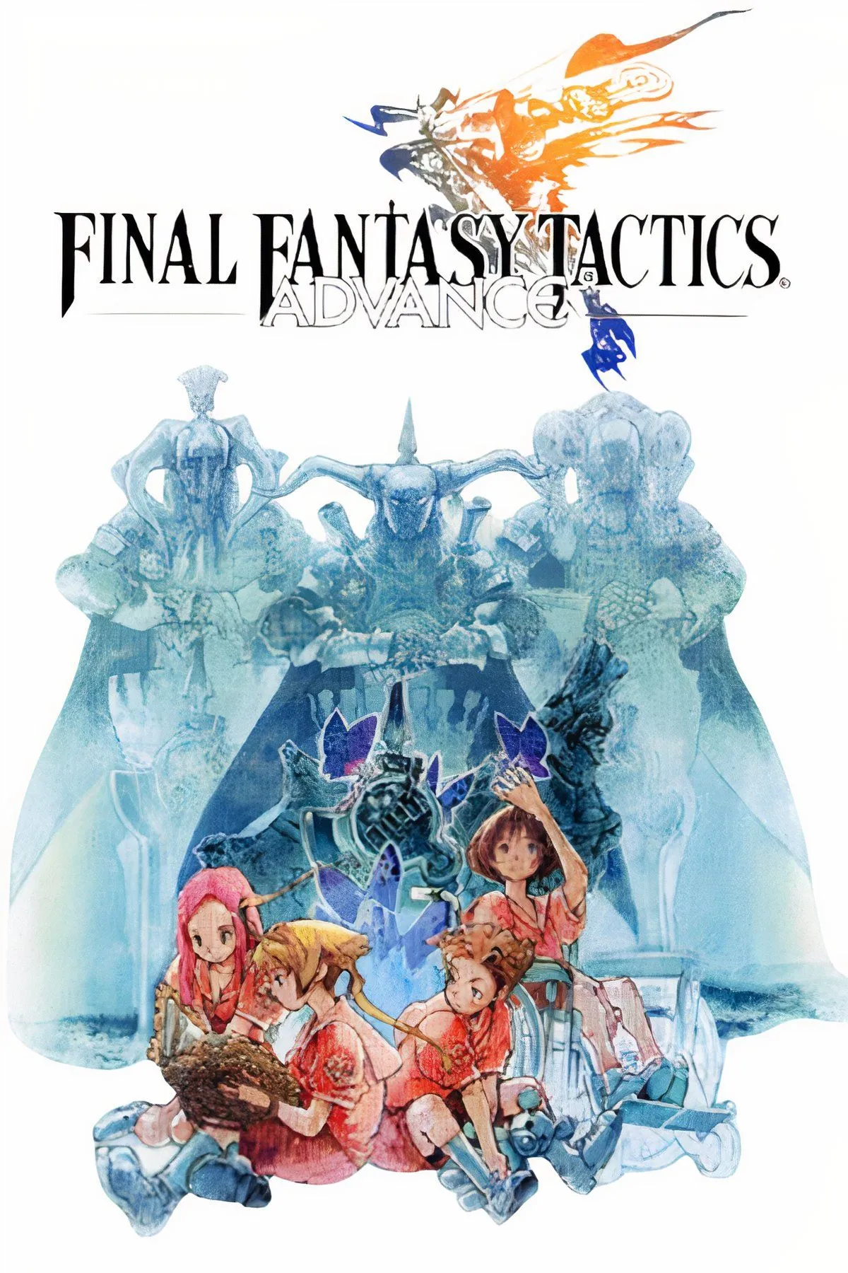 Một nhóm nhân vật của Final Fantasy Tactics Advance đang chiến đấu trên bản đồ chiến thuật