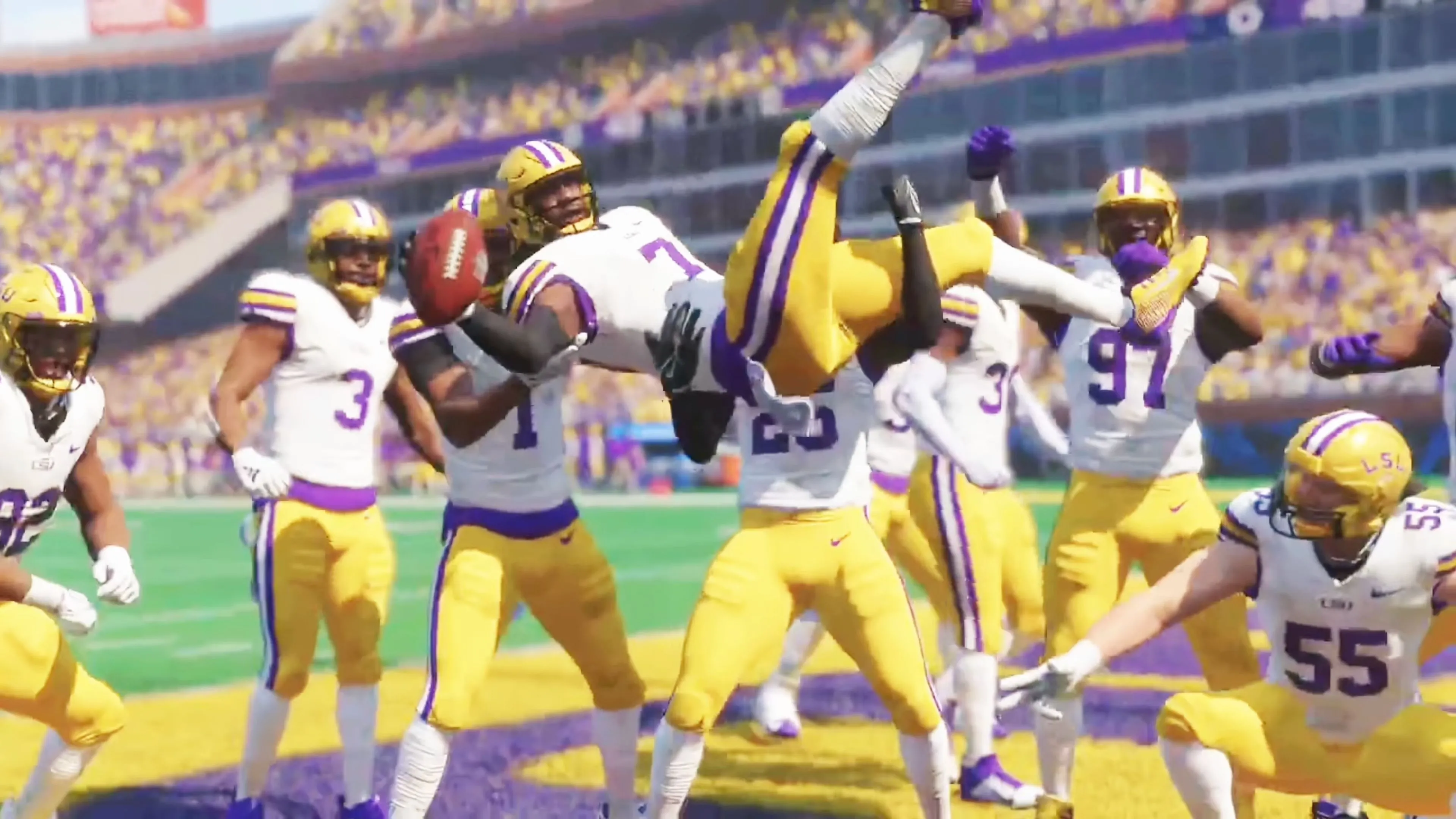 Một pha thi đấu trong trận đấu College Football 26