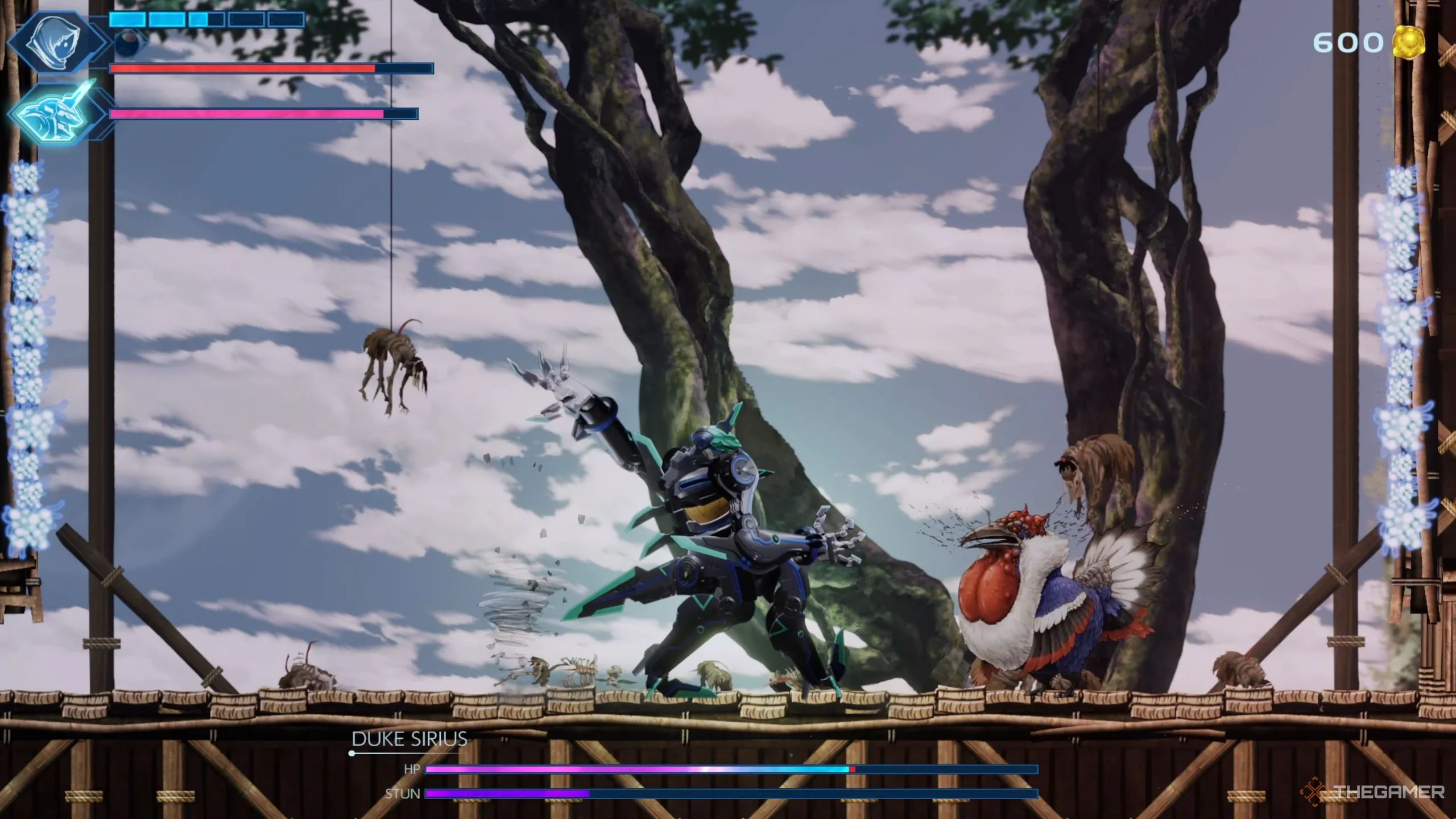 Người chơi đối mặt với boss trong chế độ Gaia của Shadow Labyrinth