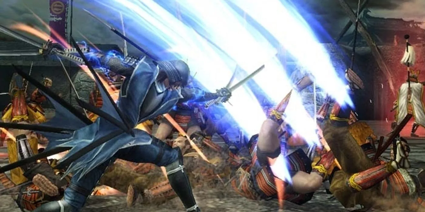 Nhân vật Samurai chiến đấu bằng kiếm trong game Sengoku Basara 4