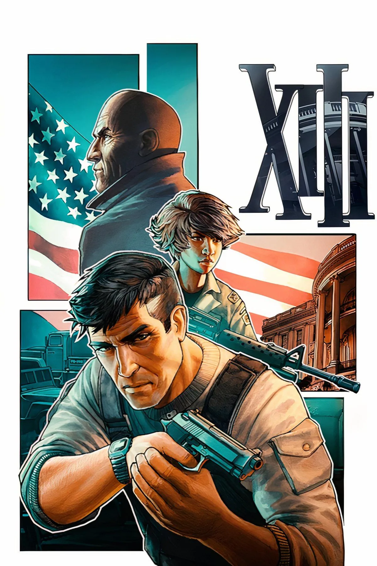 Nhân vật trong game FPS XIII phiên bản remake với đồ họa cel-shaded đặc trưng.