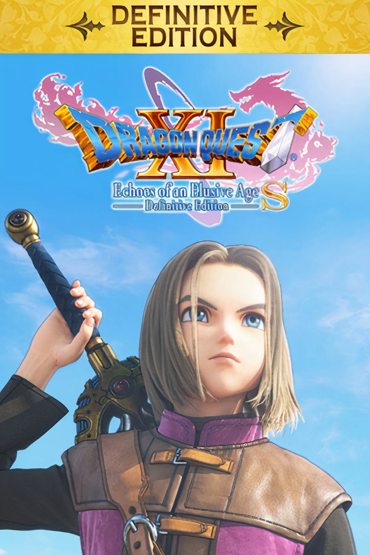 Ông lão Rab trong Dragon Quest XI với trang phục truyền thống và cây trượng pháp sư.