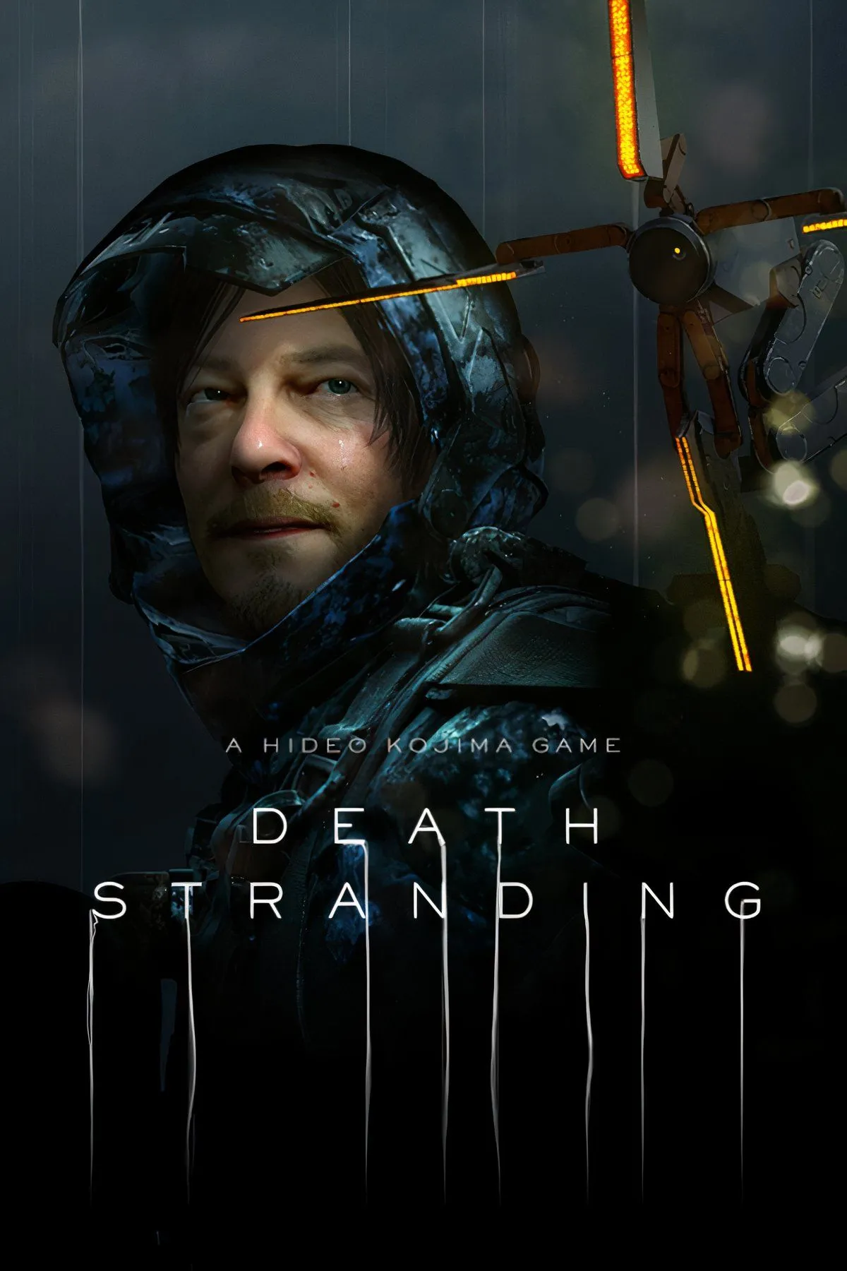 Sam Porter Bridges, nhân vật chính của Death Stranding, đang cõng một đống hàng hóa khổng lồ đi qua một phong cảnh đồi núi hoang sơ.