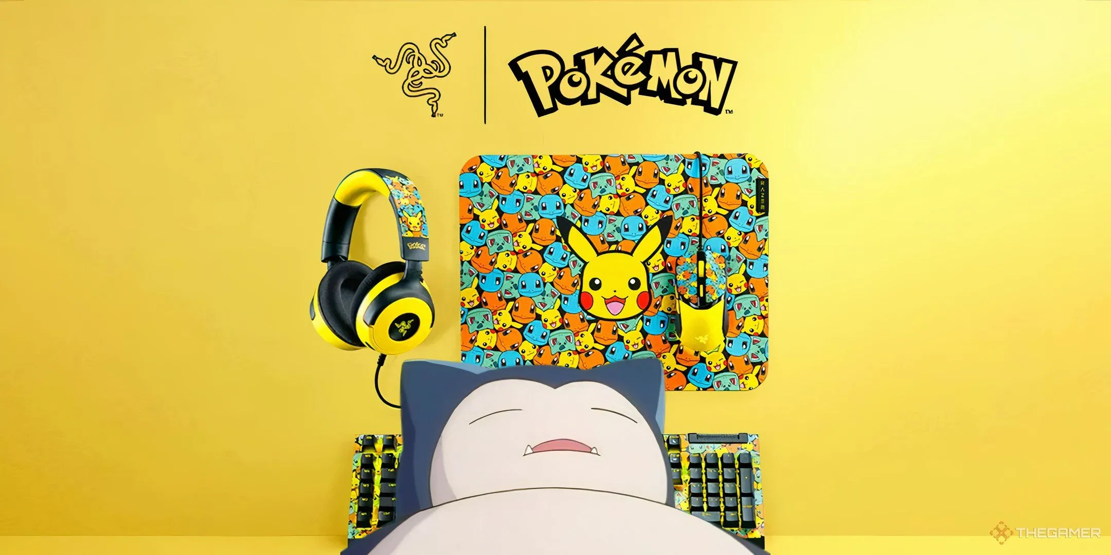Snorlax, linh vật Pokemon nổi tiếng, xuất hiện trong ảnh quảng cáo sản phẩm hợp tác giữa Razer và Pokemon, tuy nhiên chất lượng sản phẩm thường gây thất vọng.