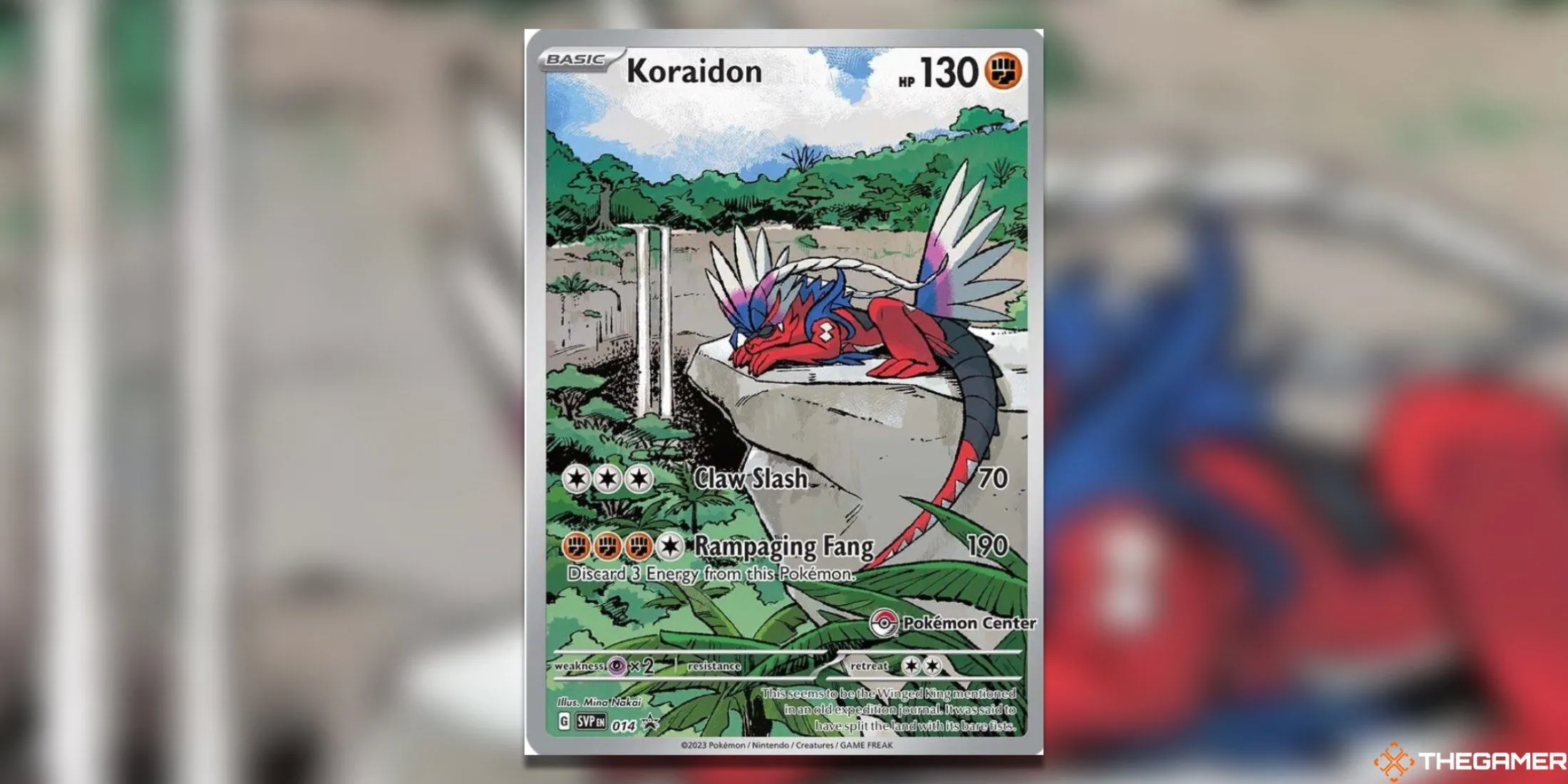 Thẻ bài Koraidon độc quyền Pokemon Center từ Scarlet &amp; Violet trong Pokemon TCG