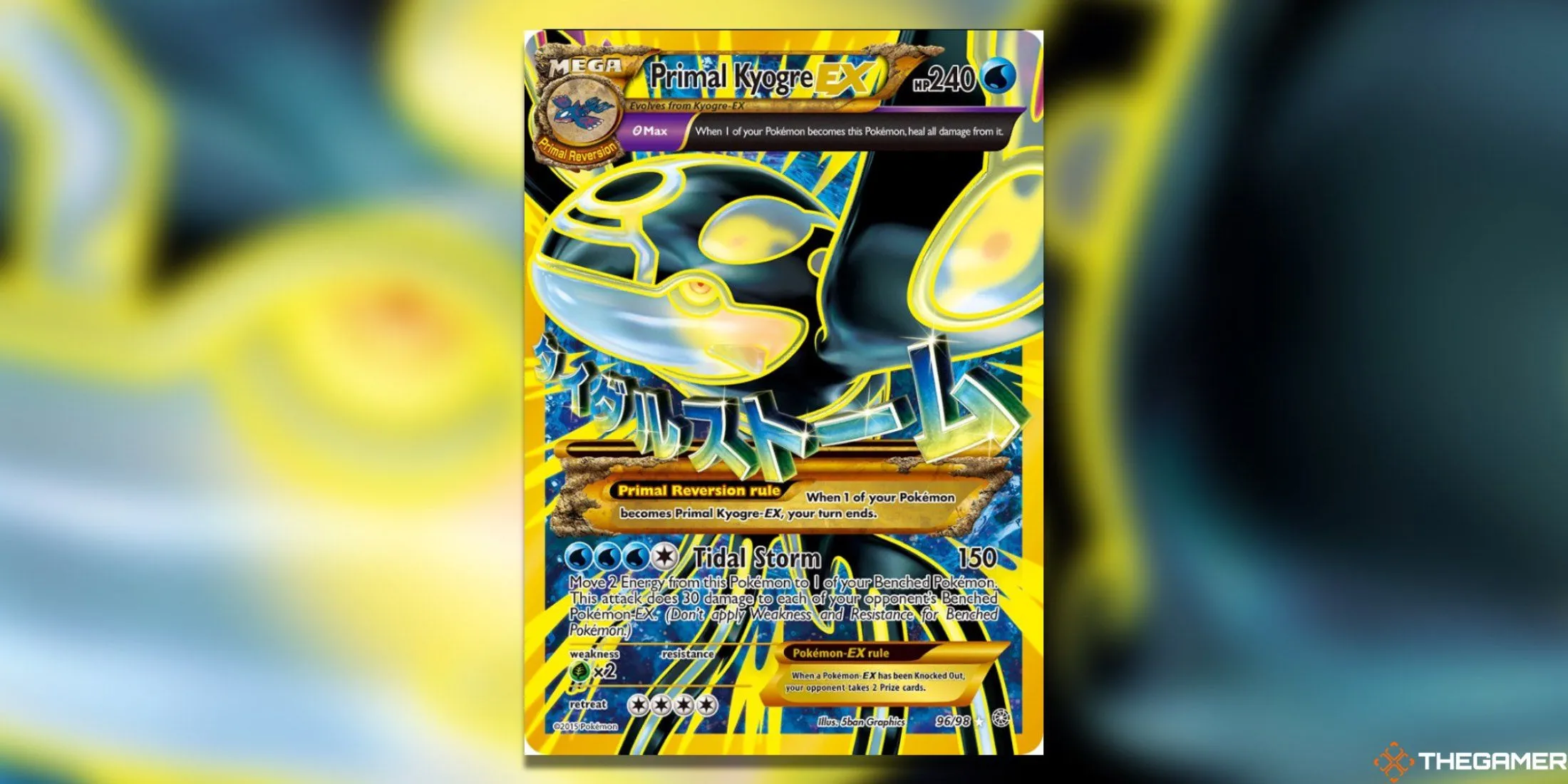 Thẻ bài Pokemon TCG Primal Kyogre EX Shiny Full Art từ Ancient Origins
