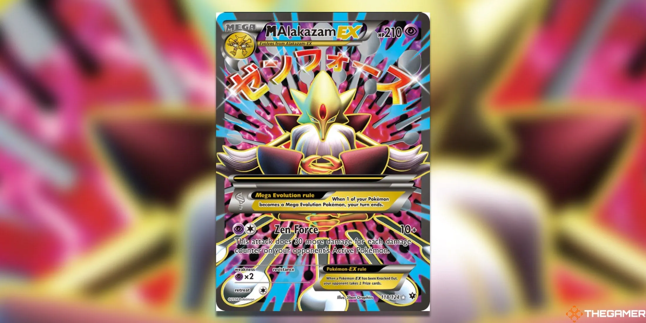 Thẻ Mega Alakazam từ set Fates Collide của Pokemon TCG, biểu tượng sức mạnh tâm linh