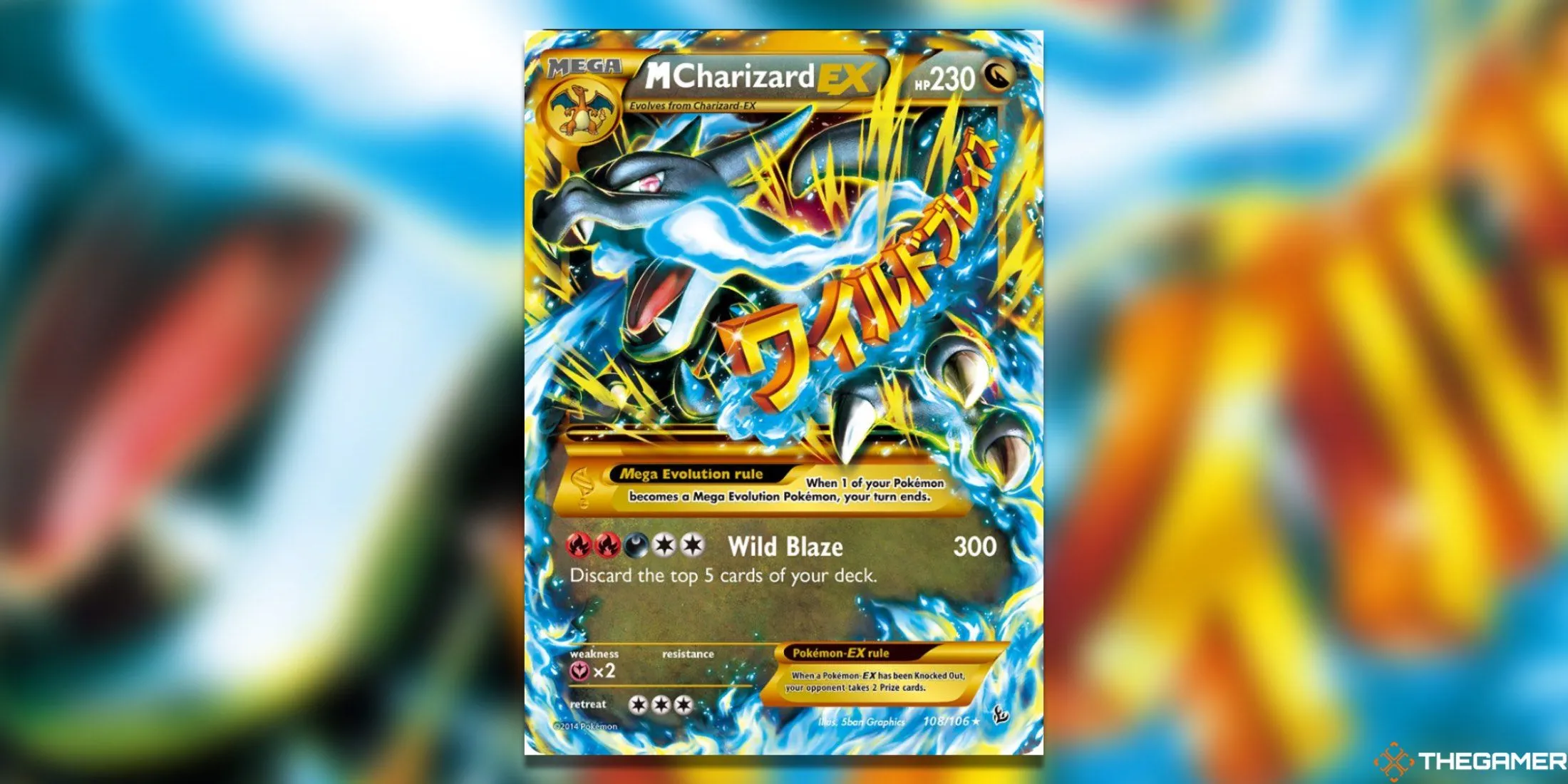 Thẻ Mega Charizard X lừng danh trong set Flashfire của Pokemon TCG