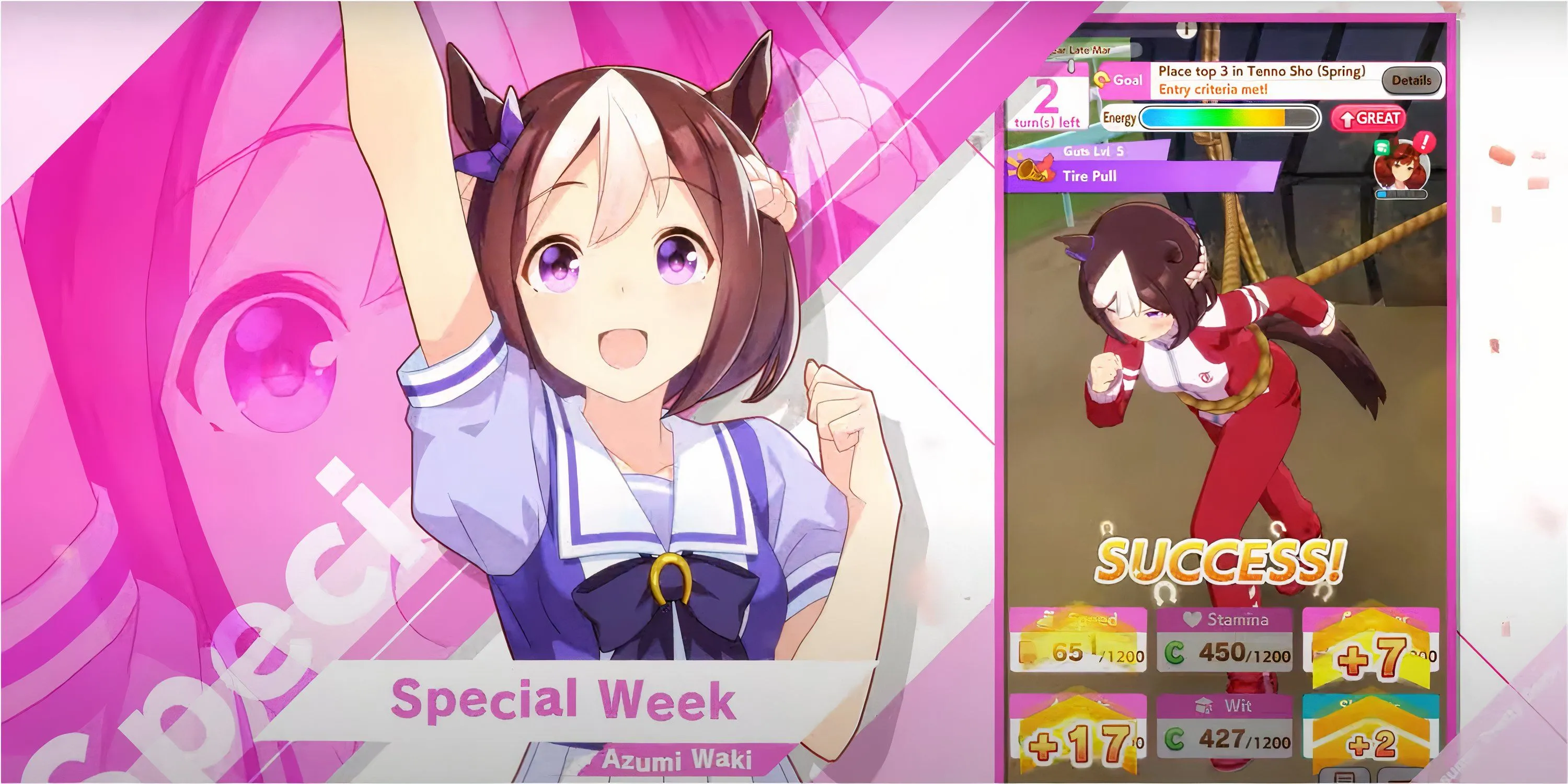 Thẻ Support SSR Special Week, hỗ trợ tối ưu tốc độ cho chiến thuật Late Surger của Air Groove.