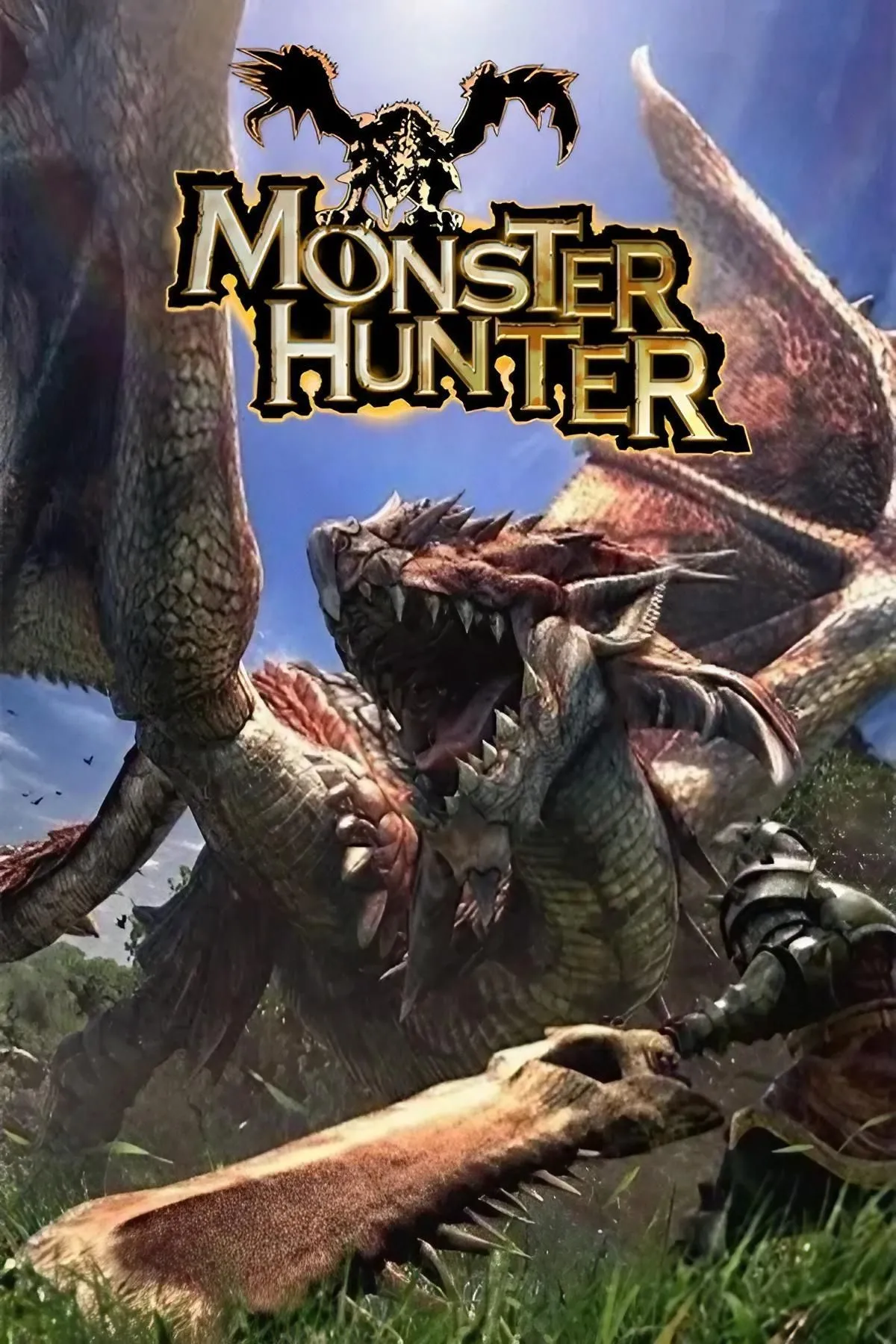 Thợ săn đang chuẩn bị đối đầu với một con quái vật khổng lồ trong thế giới Monster Hunter