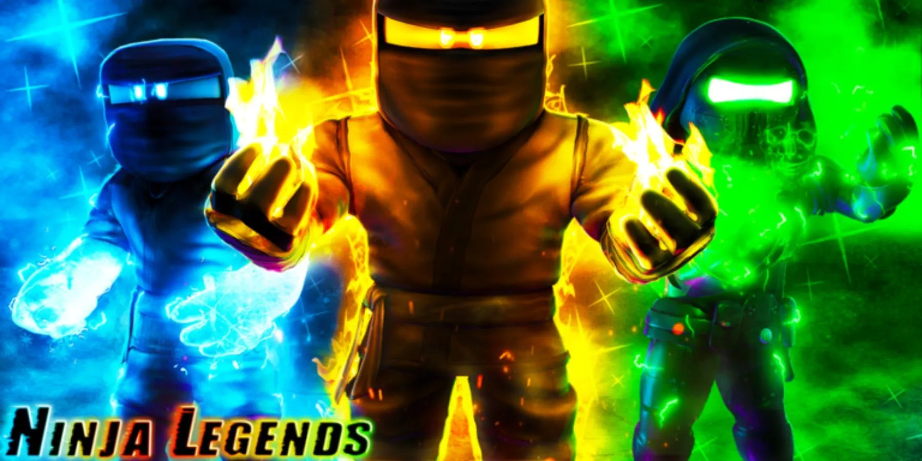 Hình ảnh gameplay Ninja Legends, thể hiện nhân vật đang chiến đấu và các yếu tố nâng cấp.