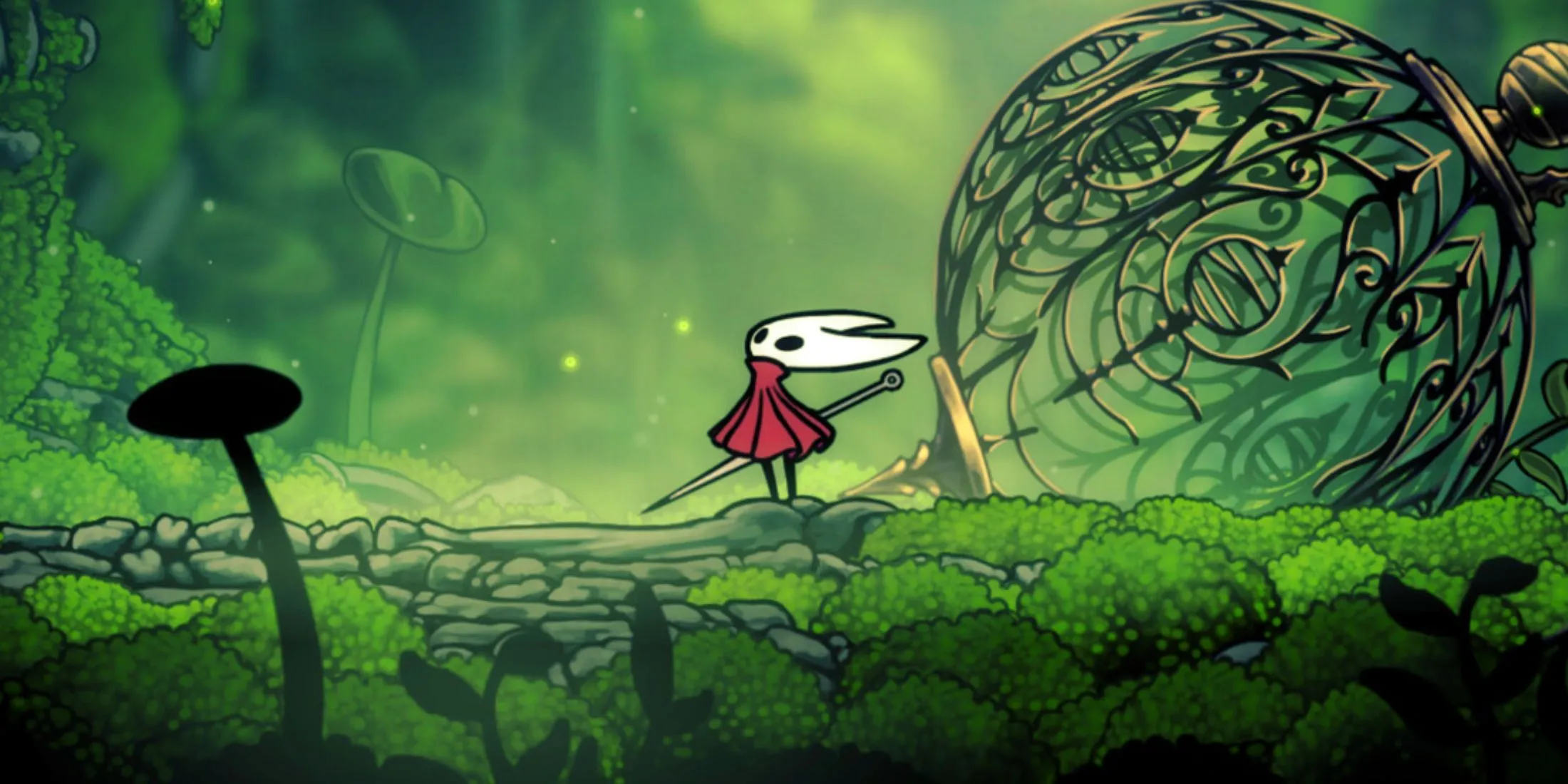 Hornet, nhân vật chính của Hollow Knight Silksong, nhìn lên đầy kiên nghị, biểu tượng cho sự chờ đợi của cộng đồng game thủ.