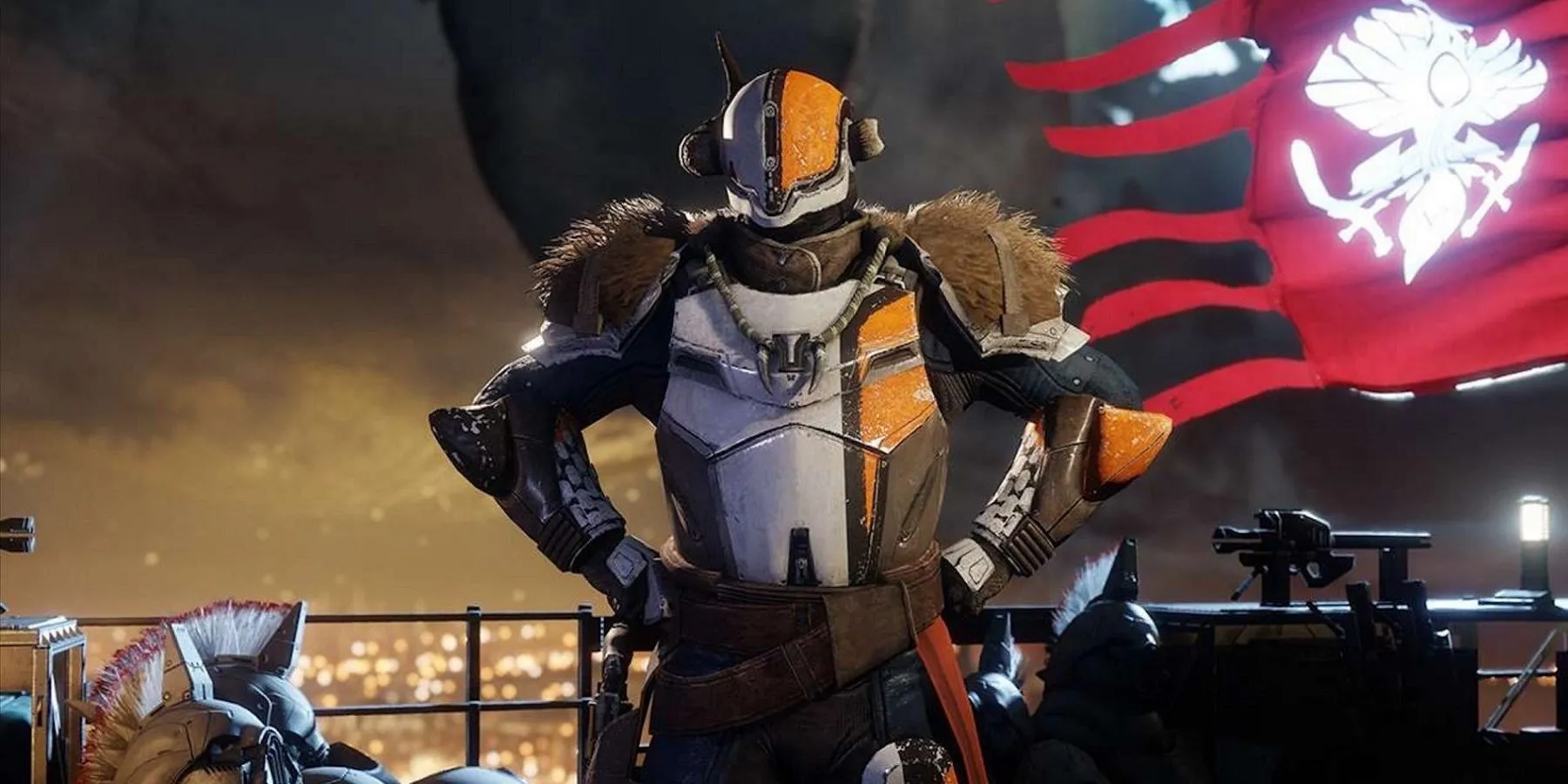 Lord Shaxx, người hướng dẫn Crucible, chào đón Guardian trong Destiny 2