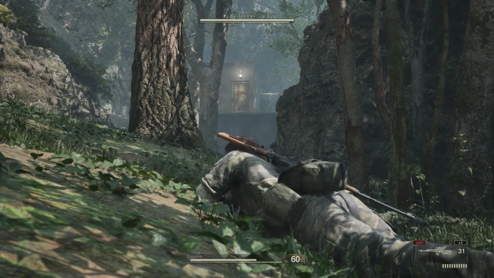 Naked Snake đối đầu The End trong Metal Gear Solid Delta: Snake Eater