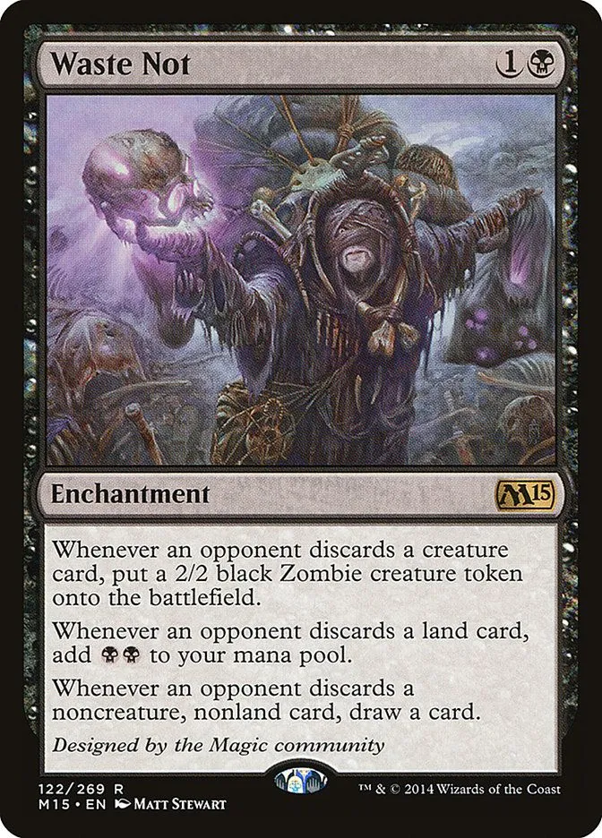 Waste Not MTG - Lá bài tạo zombie khi đối thủ discard trong Magic The Gathering
